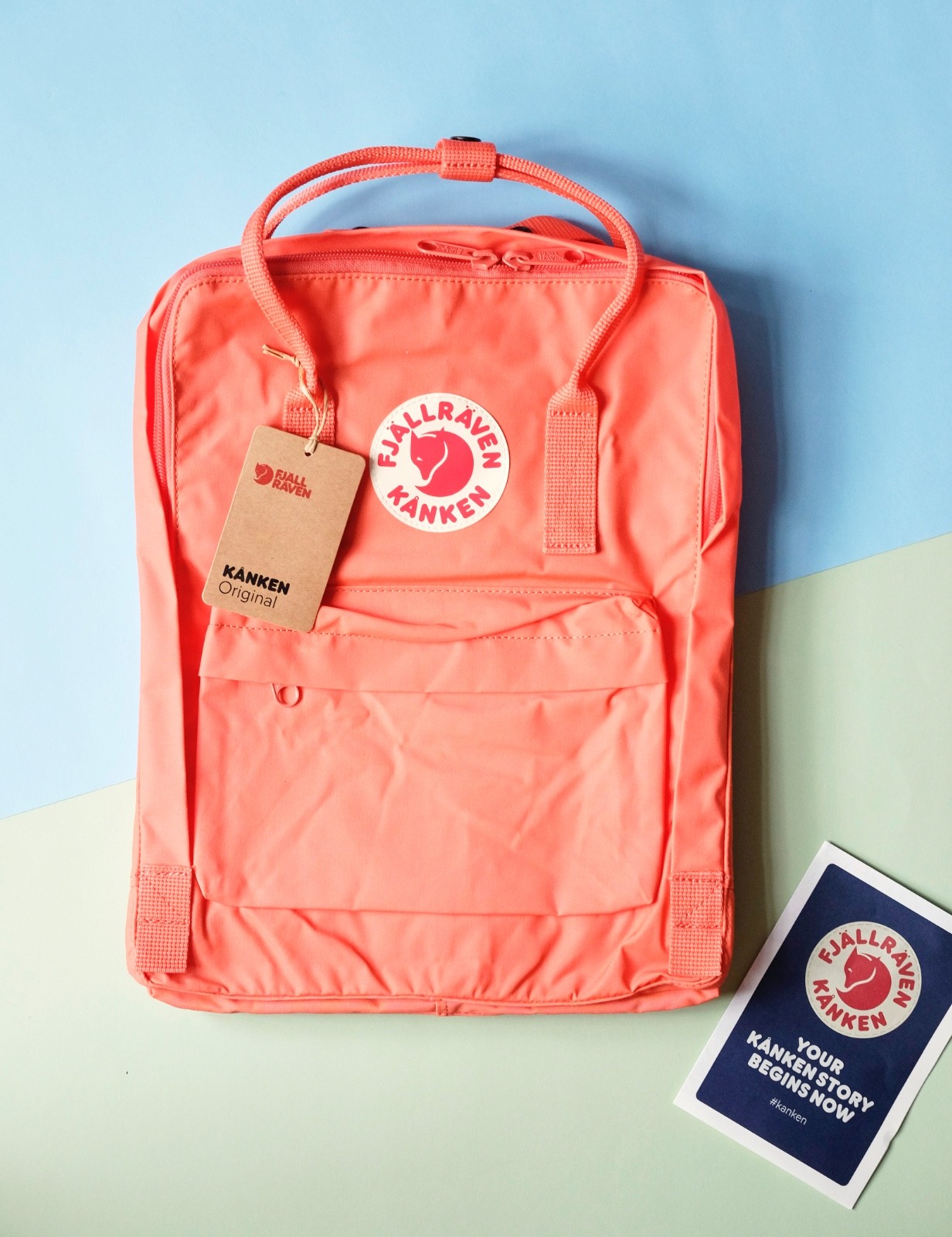 Fjallraven Kanken Backpack Korall Orange 23510 with Seat Pad