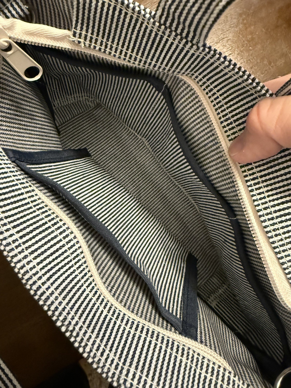 DELFONICS 500428 Inner Carrying Bag Size S Hickory Stripe Pouch Case Bag NEW F/S
