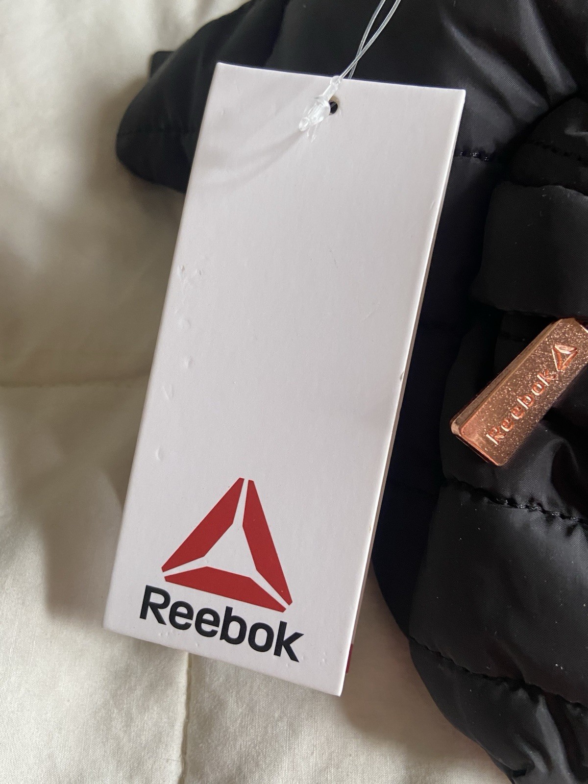 NWT Reebok Rylan Black/Copper Adjustable Adult Quilted Fanny Pack Waist Bag