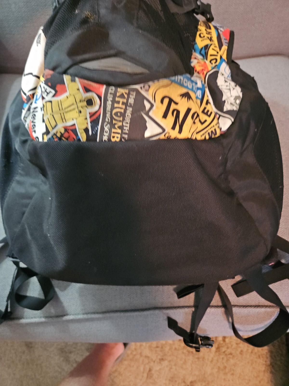 The North Face Hiking Trail Backpack Nylon Multicolor Stamped Camping Denali Bag