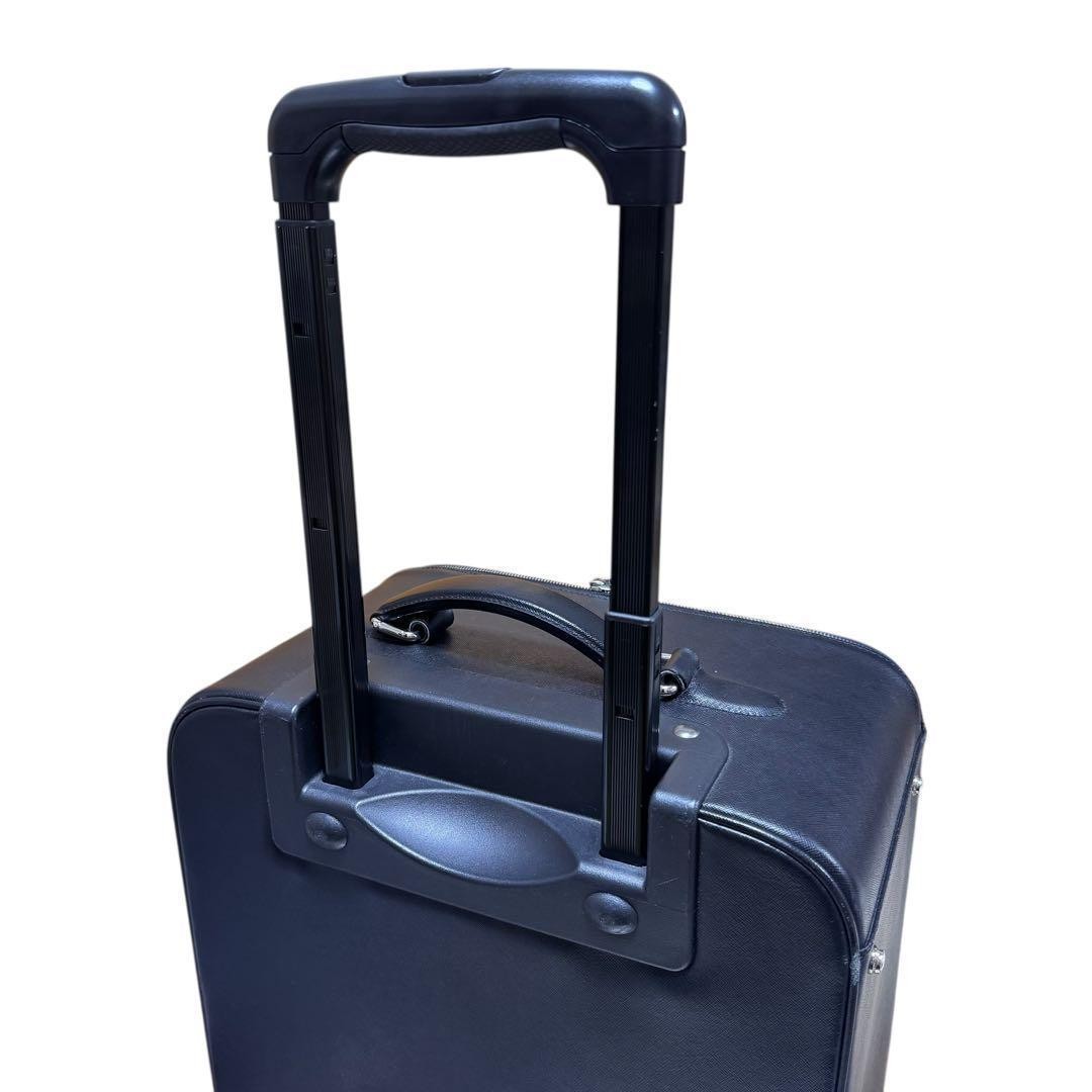 Giorgio Armani Leather Carry On Suitcase Black Made in Italy W36cm H45cm