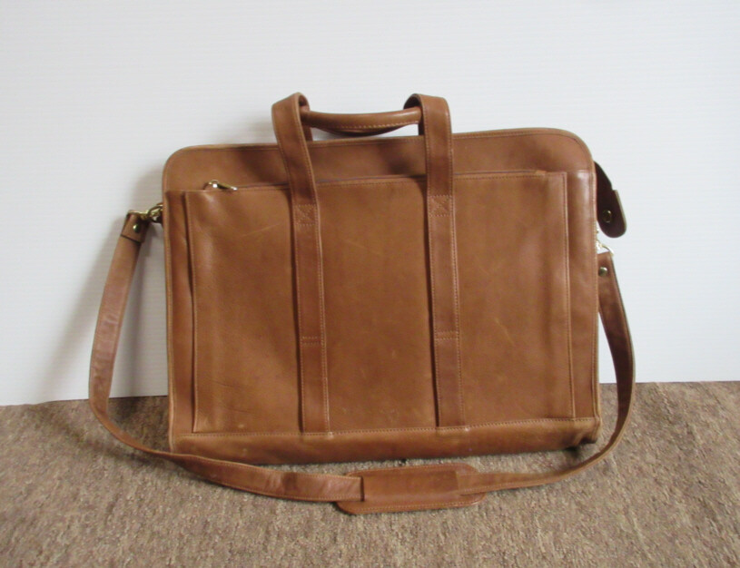 Boulder Ridge Glove Tanned Cowhide Brown Leather Briefcase Messenger Bag