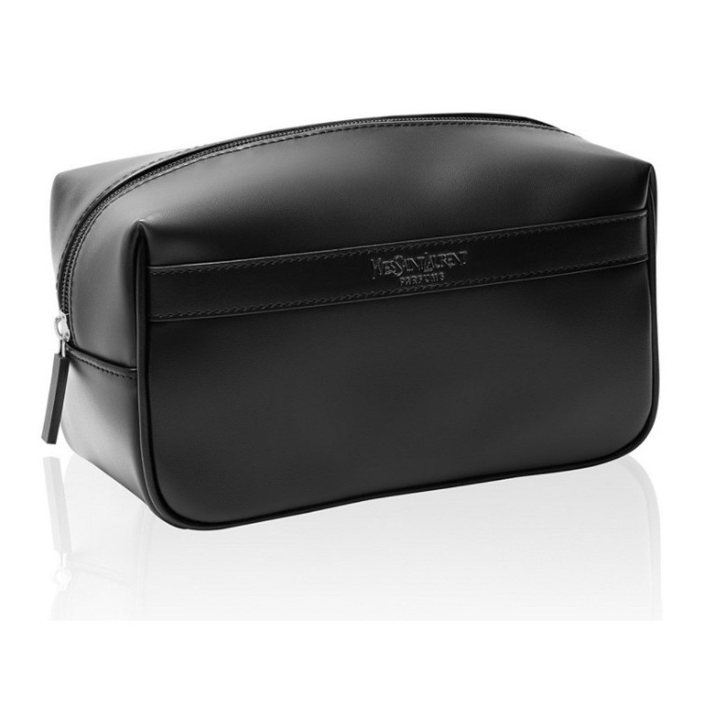 Yves Saint Laurent YSL Parfums Men’s Toiletry Cosmetic Pouch Bag Black – New