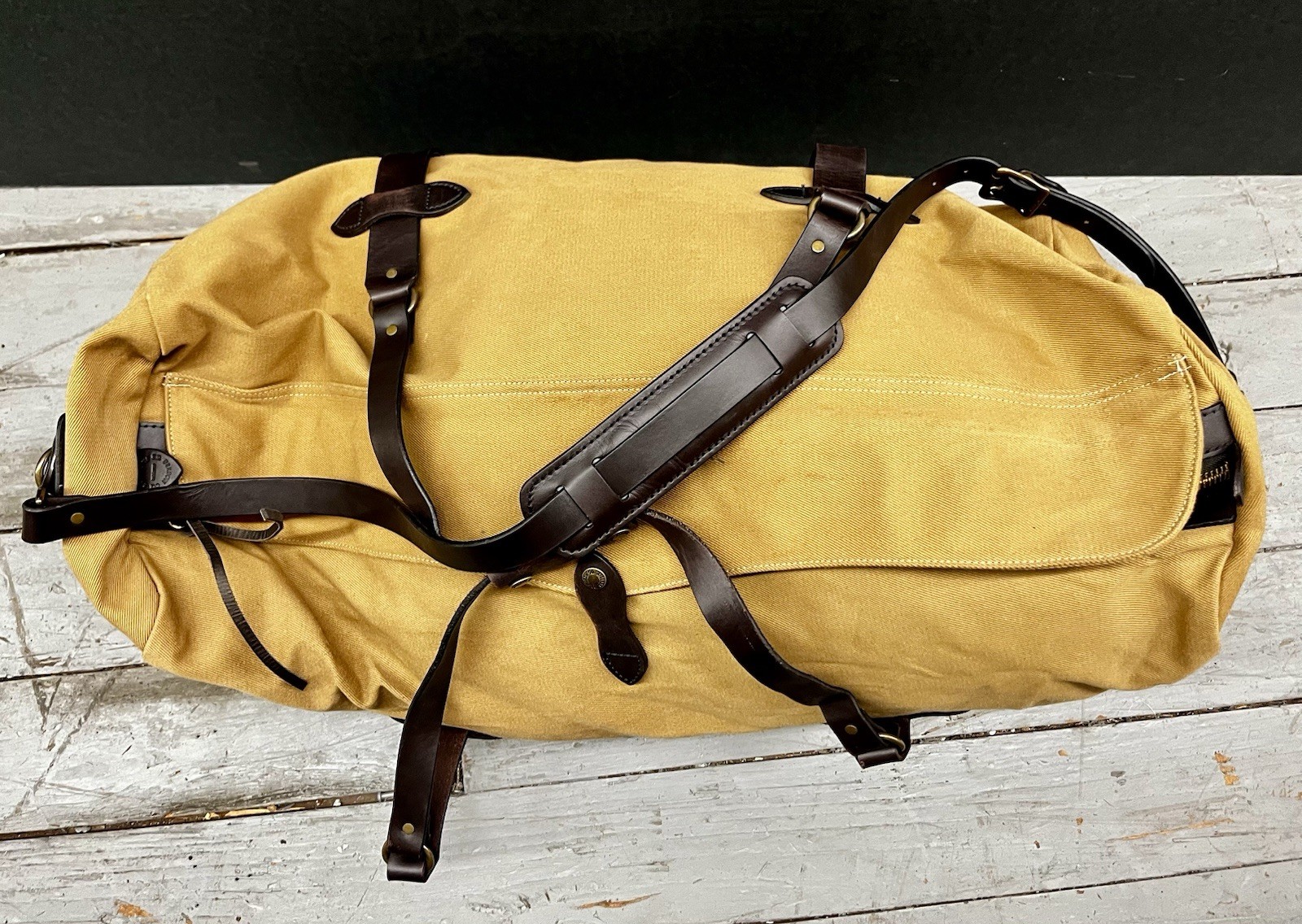Filson Rugged Twill Large Duffle Bag 29x14x12″ Tan Heavy Canvas Waxed