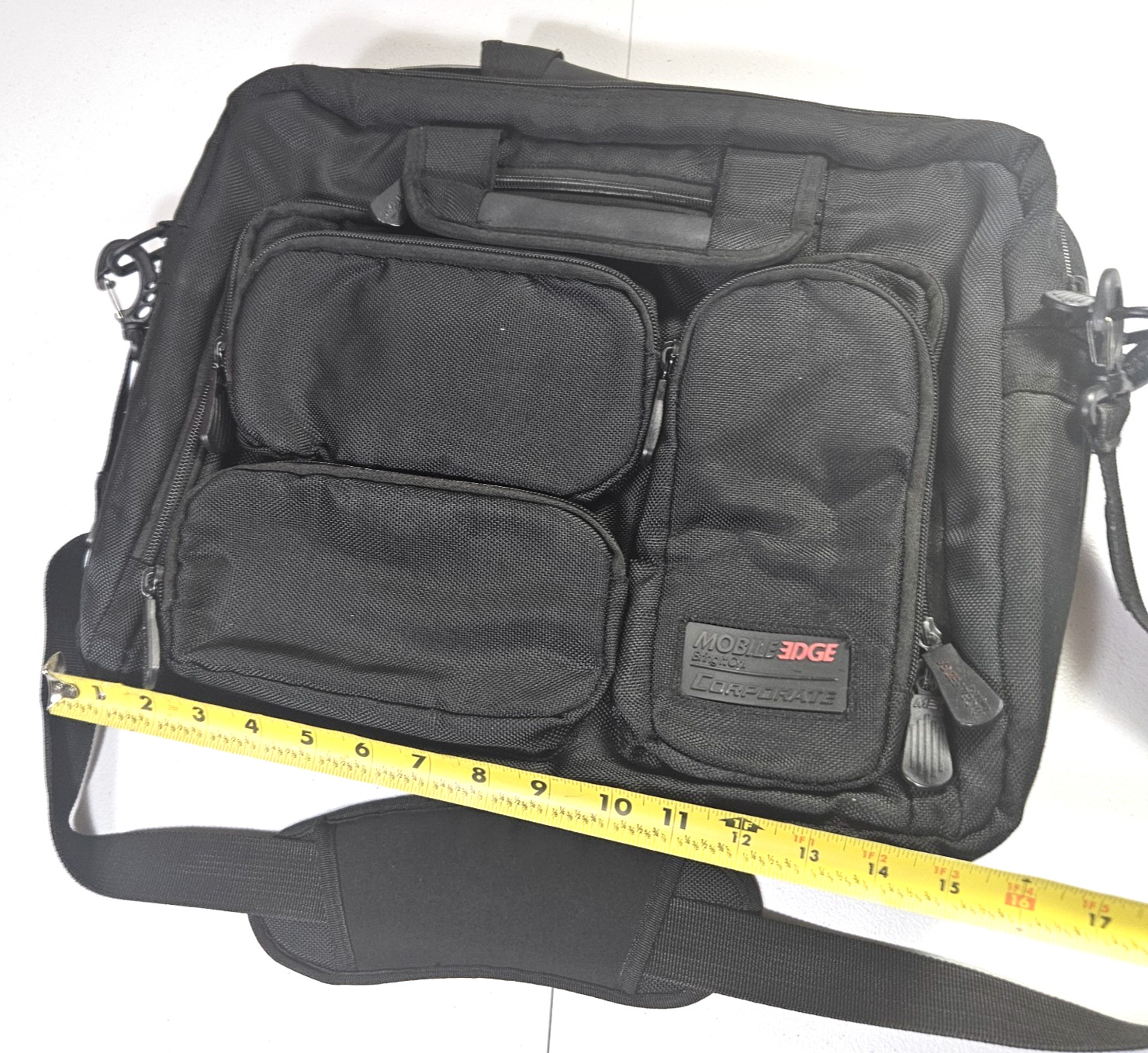Mobile Edge Bring It On Corporate Black Nylon Business Laptop Briefcase 16″