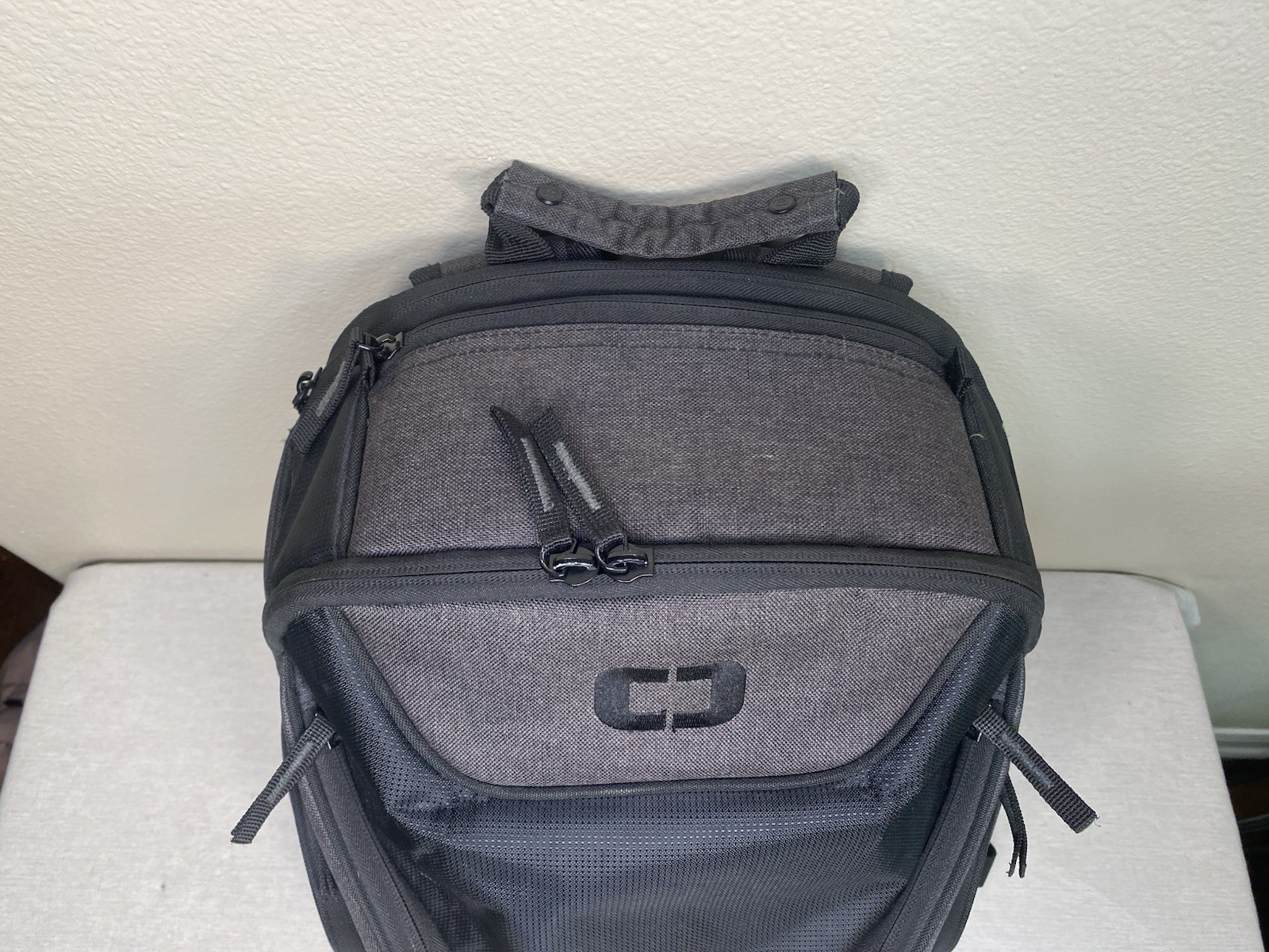 Ogio Backpack Gambit Padded Laptop Backpack Graphite Black Grey Audacy Logo