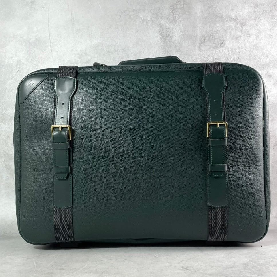 Louis Vuitton Taiga Satellite 53 2Way Boston Bag Dark Green Leather Excellent