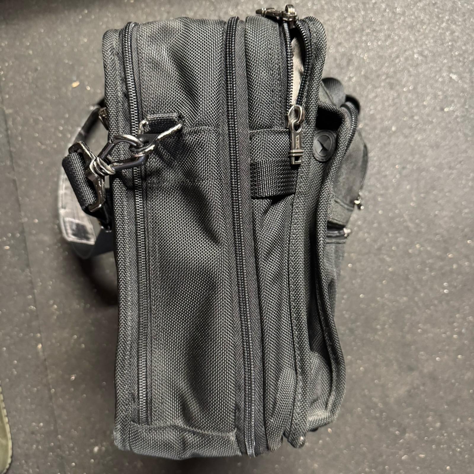 TUMI Alpha Black Ballistic Expandable Laptop Business Briefcase 26041D4