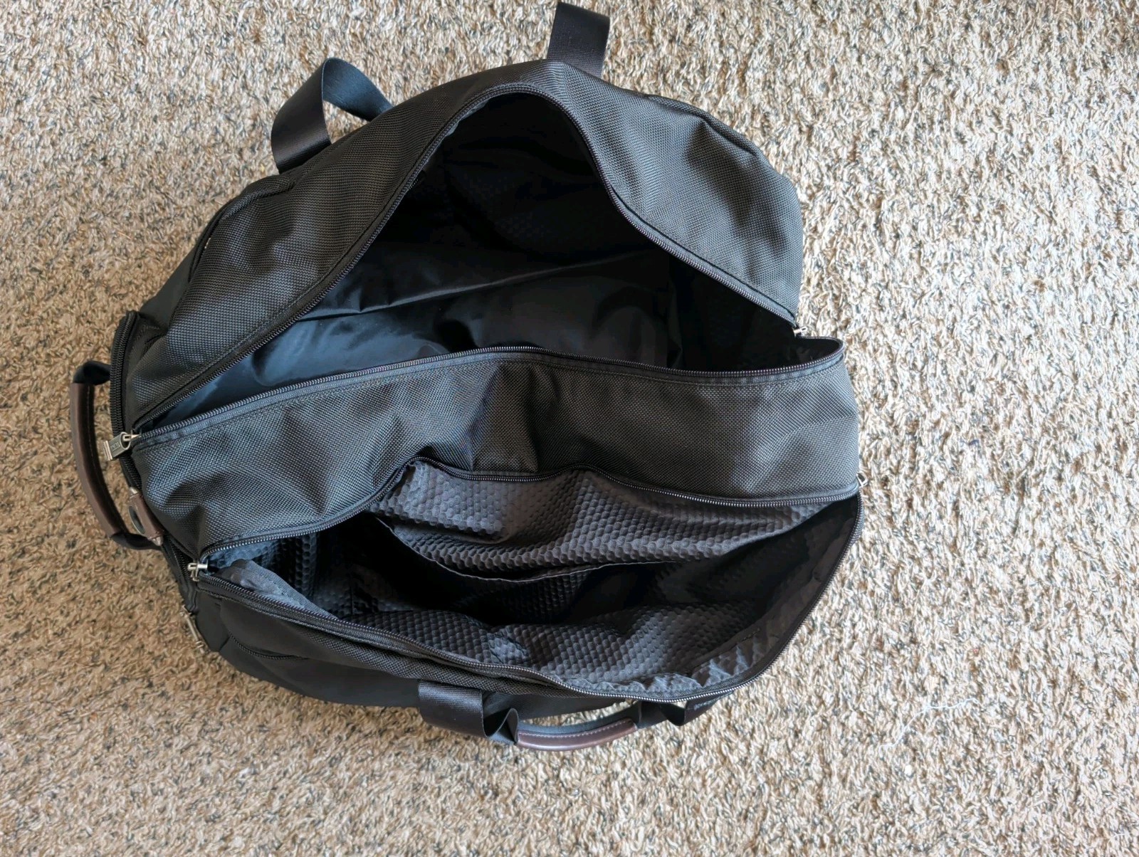 Tumi Alpha Bravo Black Ballistic Duffle Bag Travel Carry-on Weekender Gym 19×9