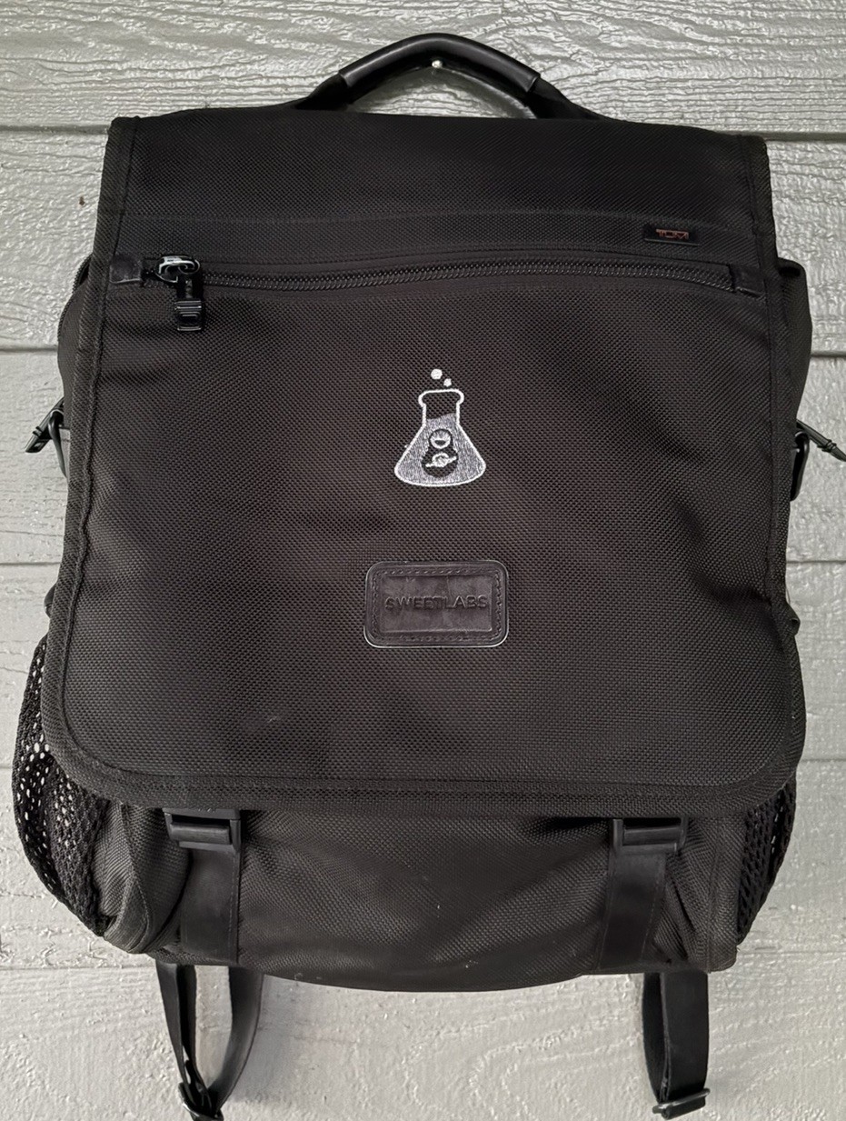 TUMI Black Ballistic Nylon Utility Backpack Travel Laptop Backpack