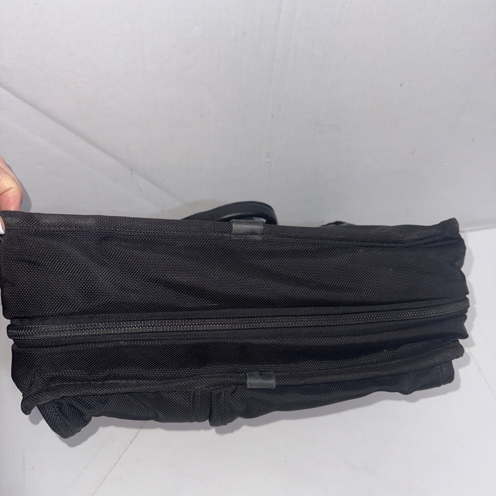 Tumi Alpha 3 Black Ballistic Nylon Designer Expandable Organizer Laptop Brief