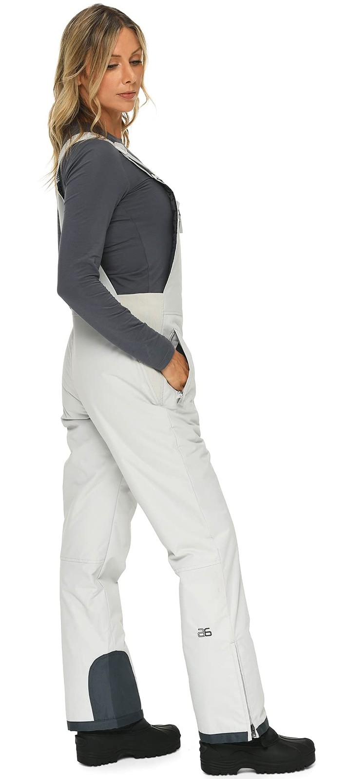 Arctix Women’s Essential Bib Overall Regular 31 Quiet Grey Large Long U3