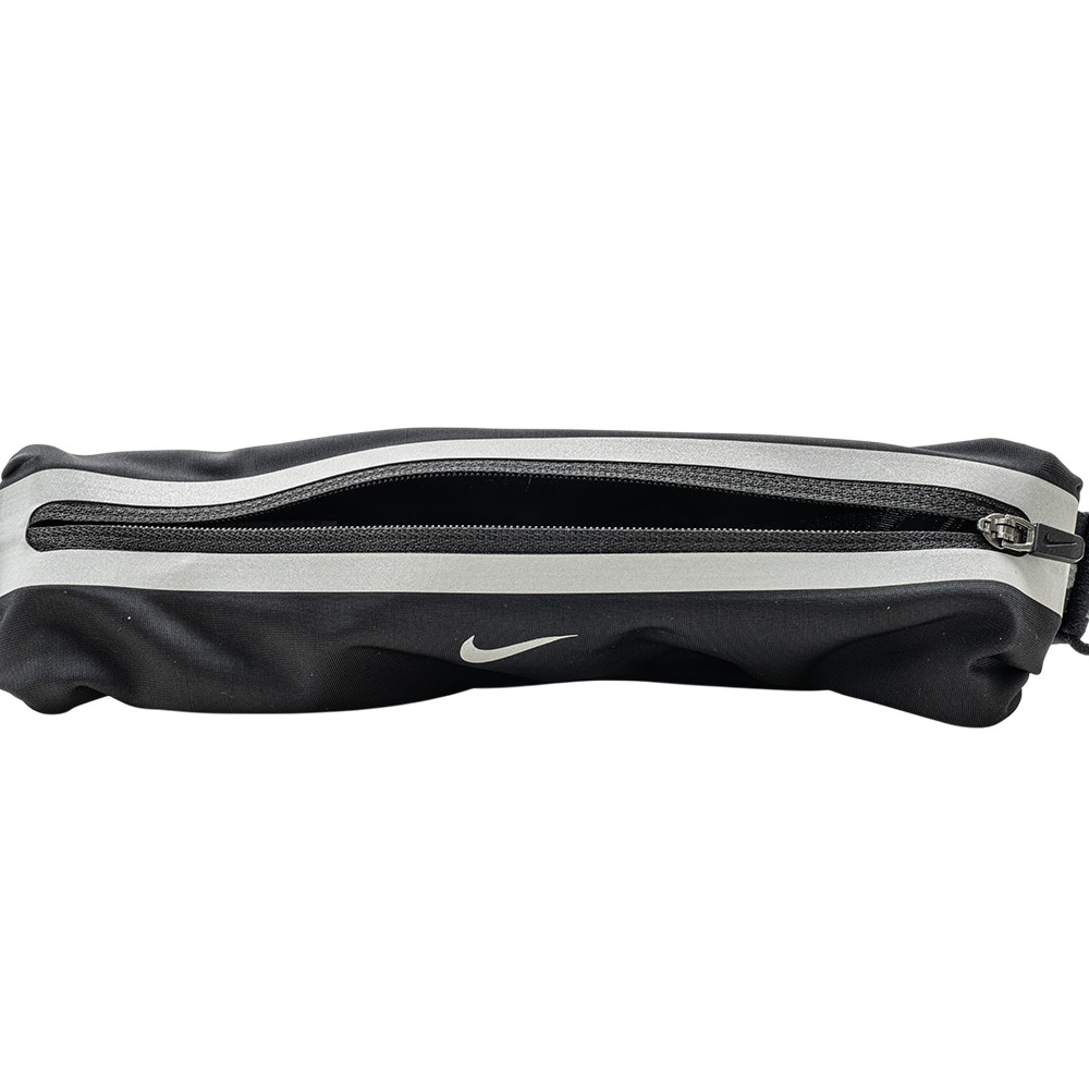 Nike Slim 4.0 Waist Pack Running Belt Bag Black Silver II5121-082
