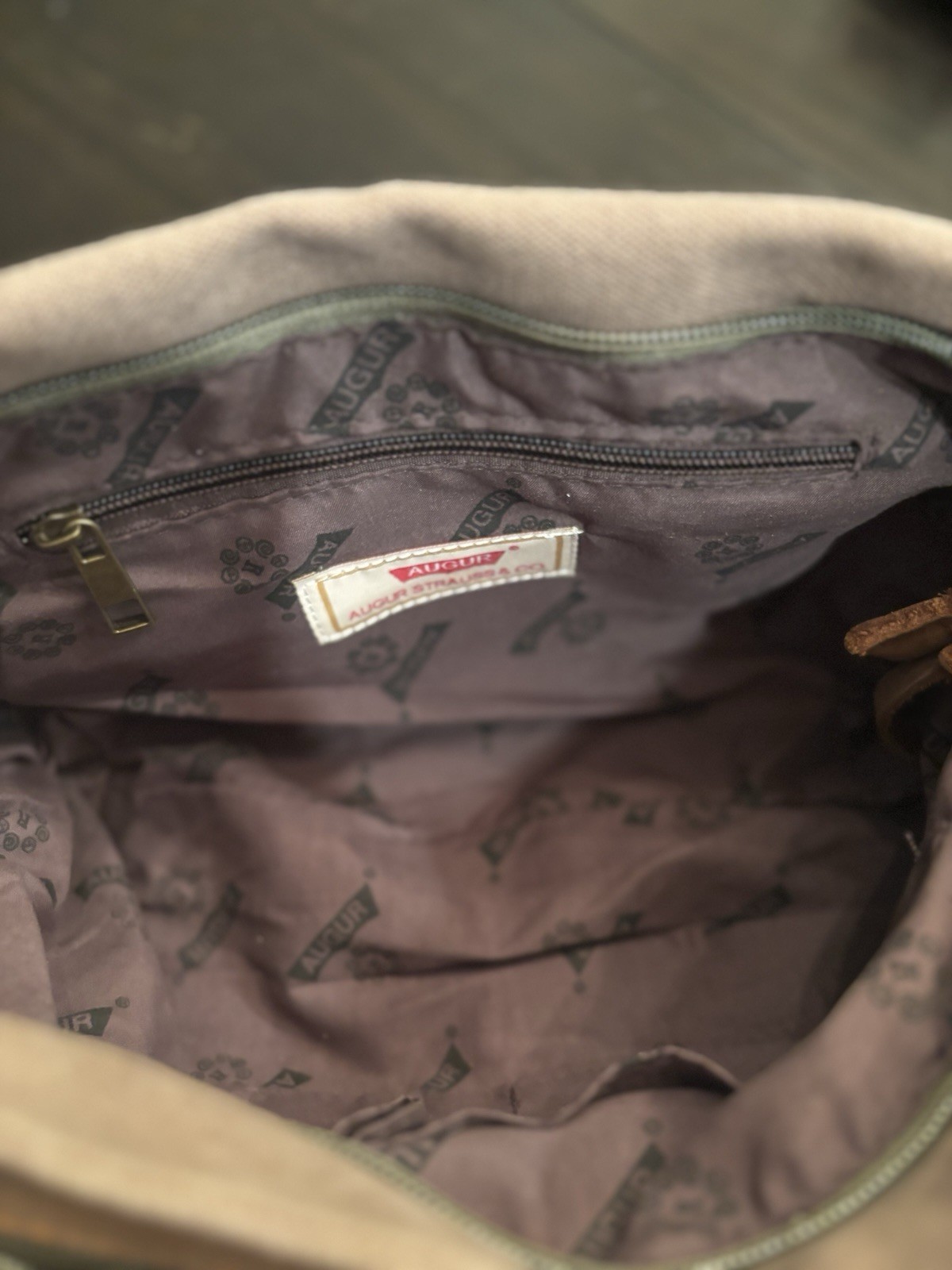 Augur Canvas Messenger Bag Adjustable Strap Pockets Brown Durable Rugged