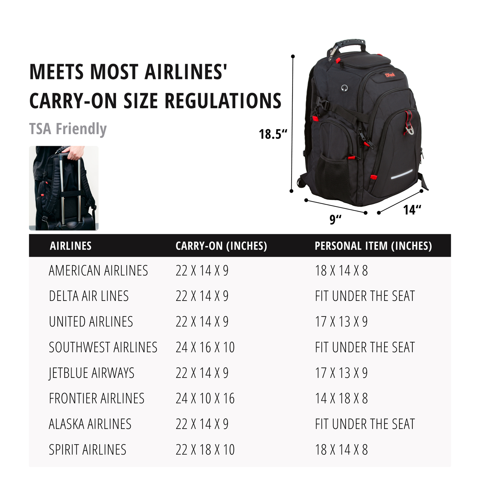 45L Anti-theft Extra Large Backpack Business Travel 17” Laptop bag Waterproof