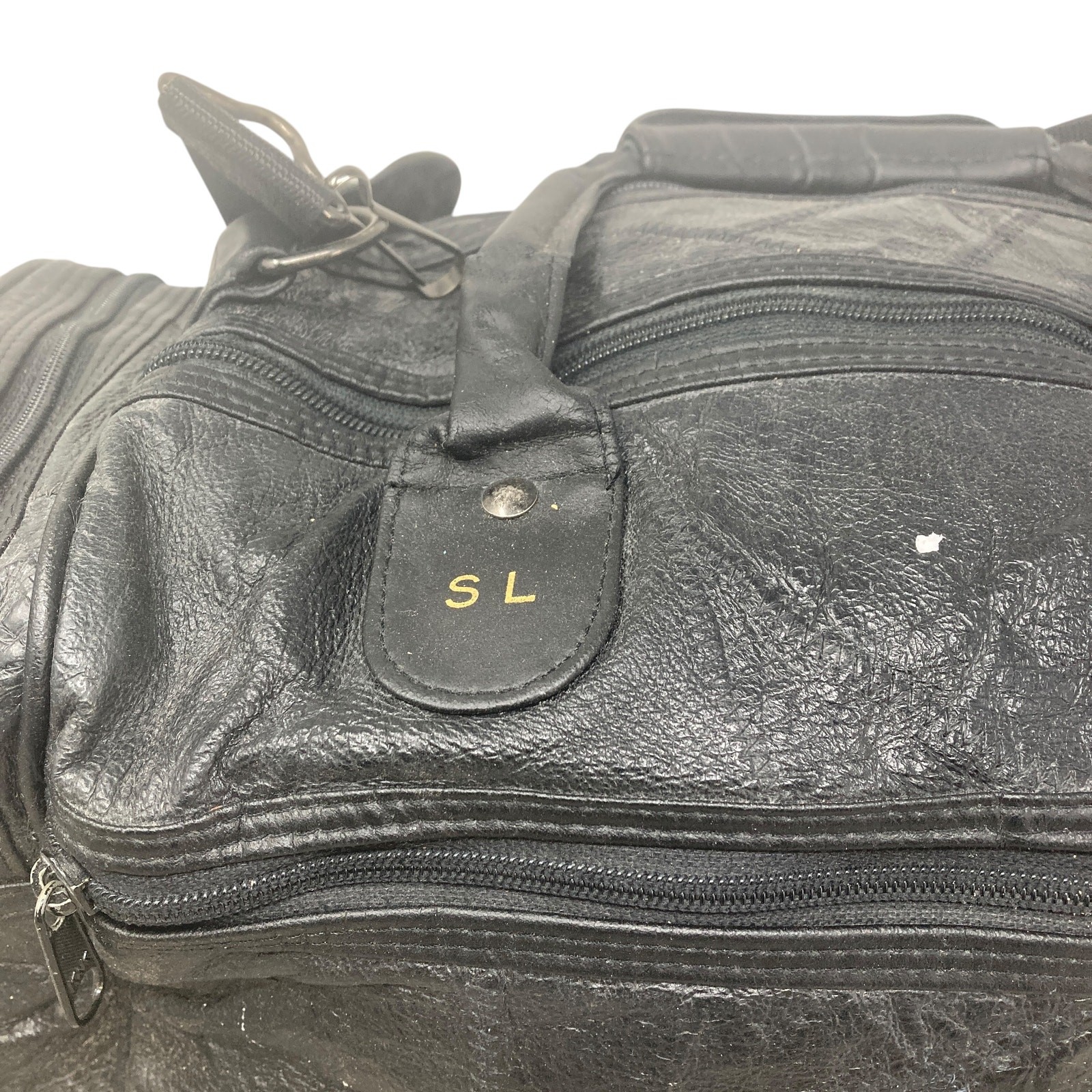 Steve Lawrence Leather Medium Duffel Bag Las Vegas Singer Crooner Celebrity