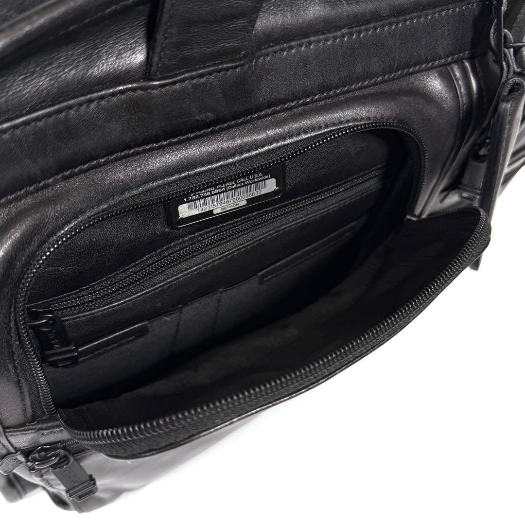 Excellent condition TUMI business bag 2way all leather black 96114DH