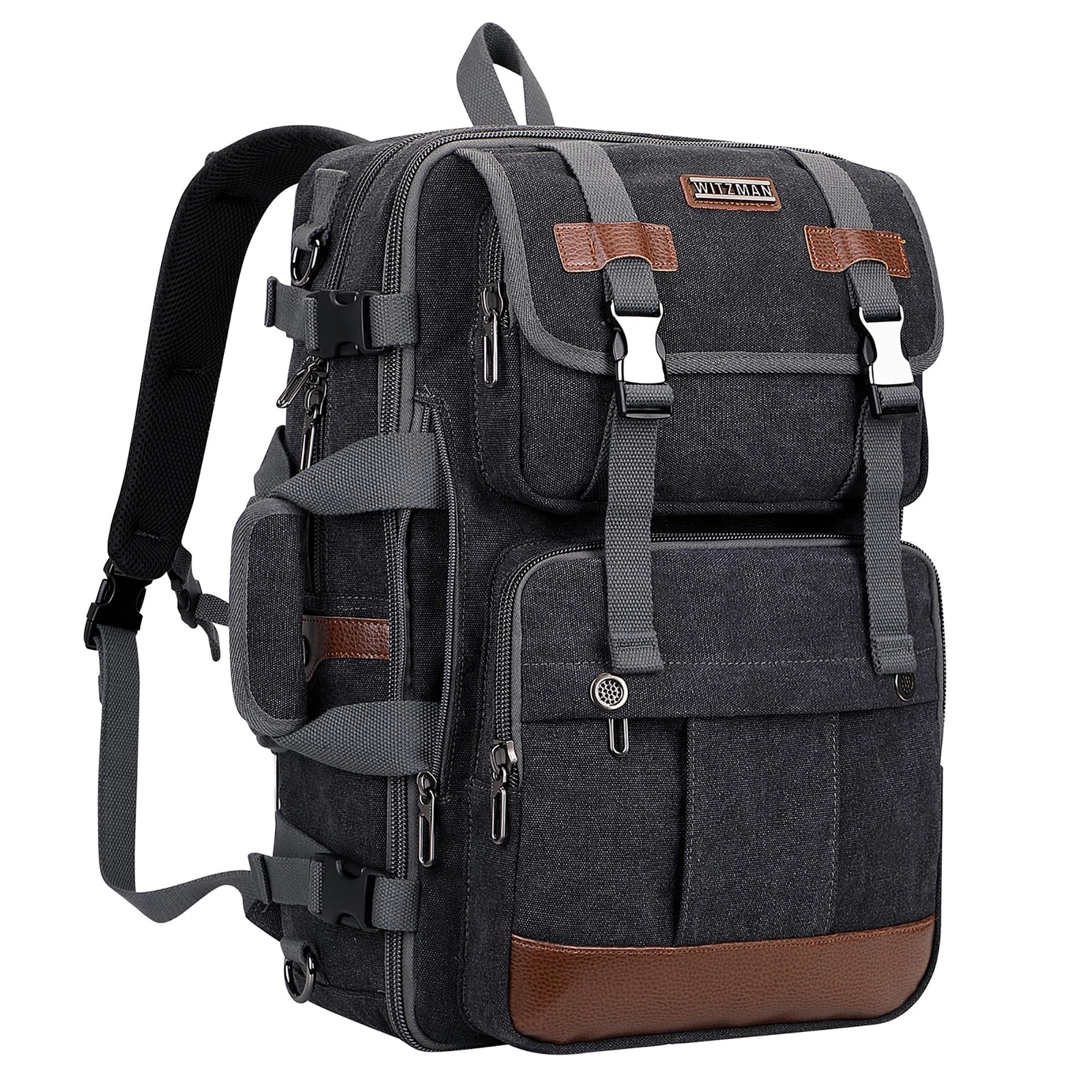 Canvas Travel Backpack for Men Large Laptop Backpack Fit 16 inch Carry-on Air…