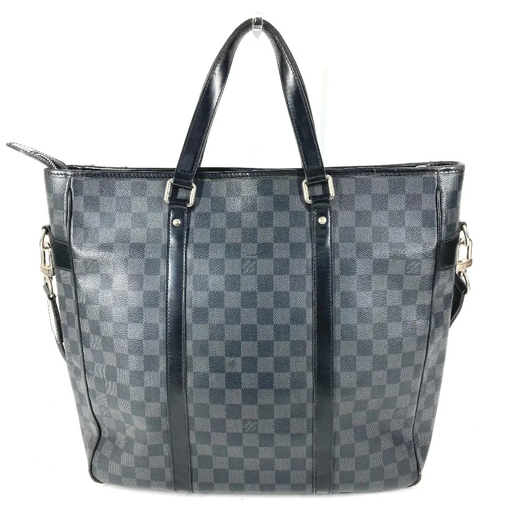 Louis Vuitton Damier Graphite Tadao 2WAY Tote Shoulder Bag N51192 Black w/Strap