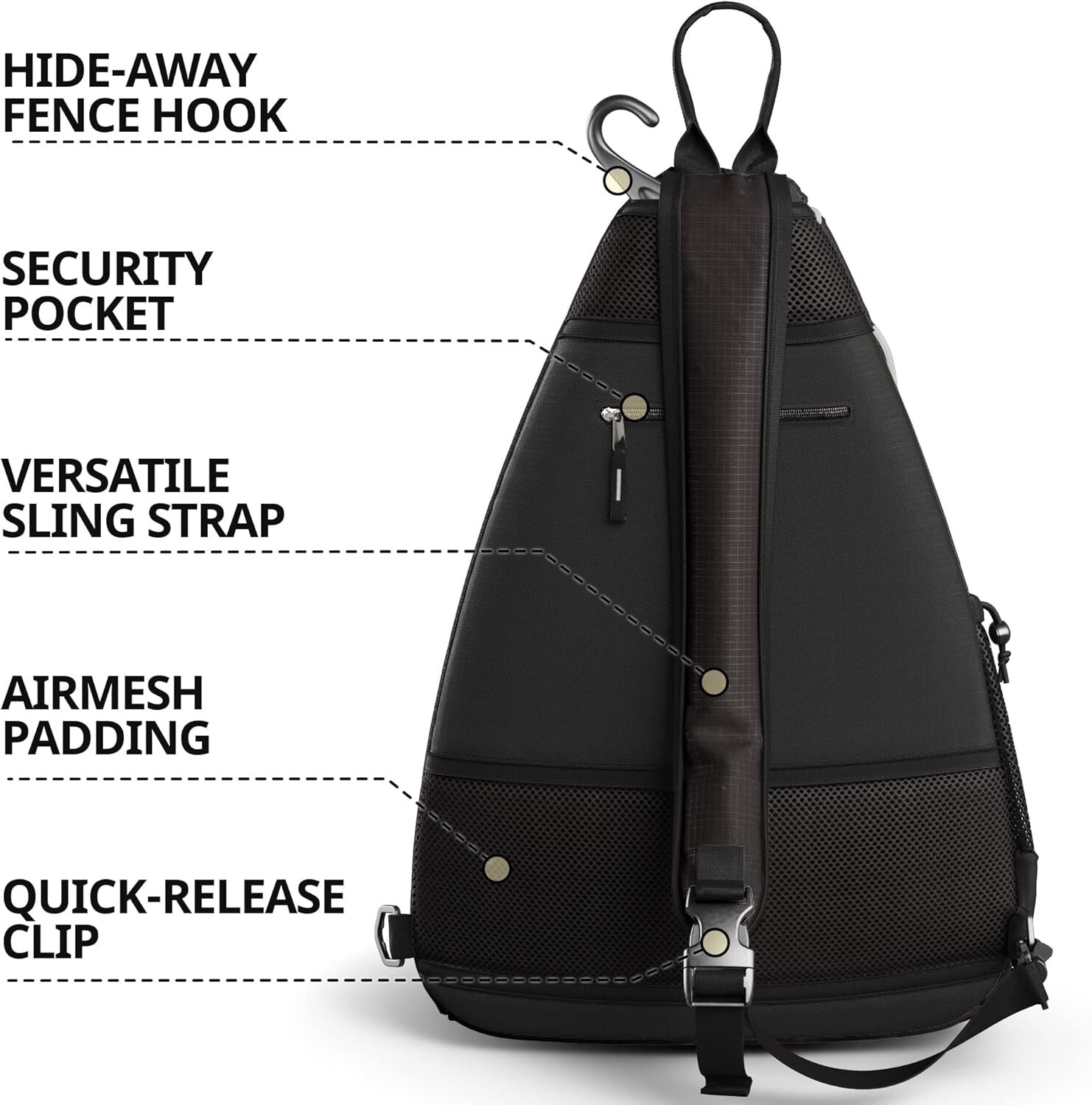 Versatile Crossbody Backpack for Pickleball, Tennis & Travel – Unisex Design