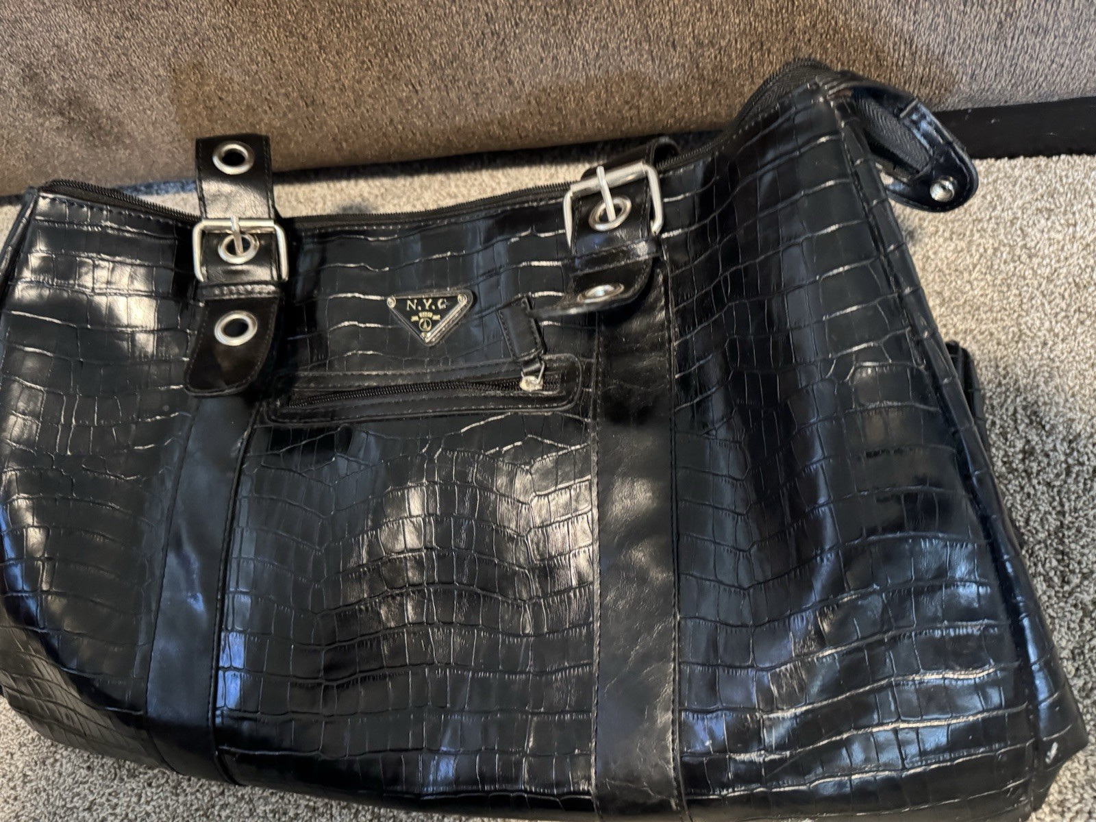 Rare VTG Leather NYC 2001 Duffle Bag- See Pictures And Description For Info