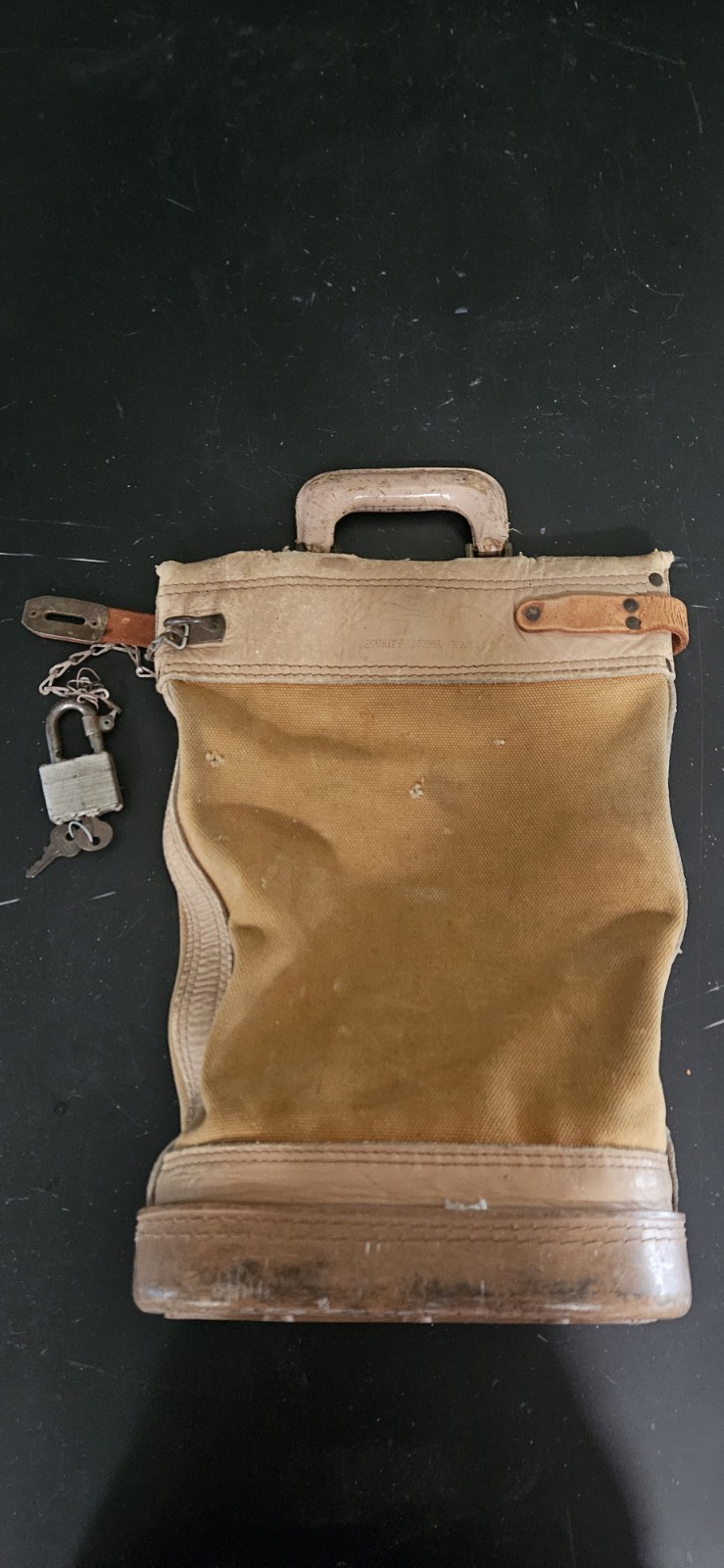 CA Reed Corp Leather Canvas Courier Messenger Bag Tote Fond Du Lac WI RARE HTF