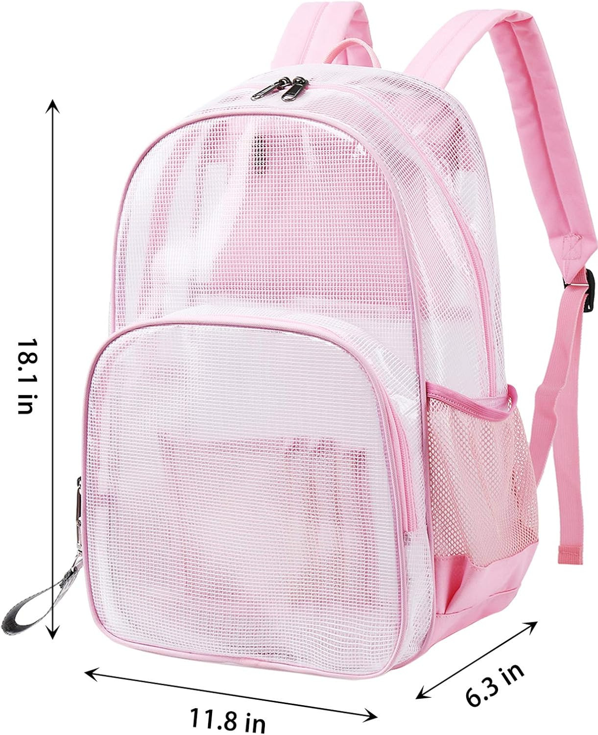 Heavy Duty Mesh Backpack See through Bag Stadium Approved Schoolbag with Laptop