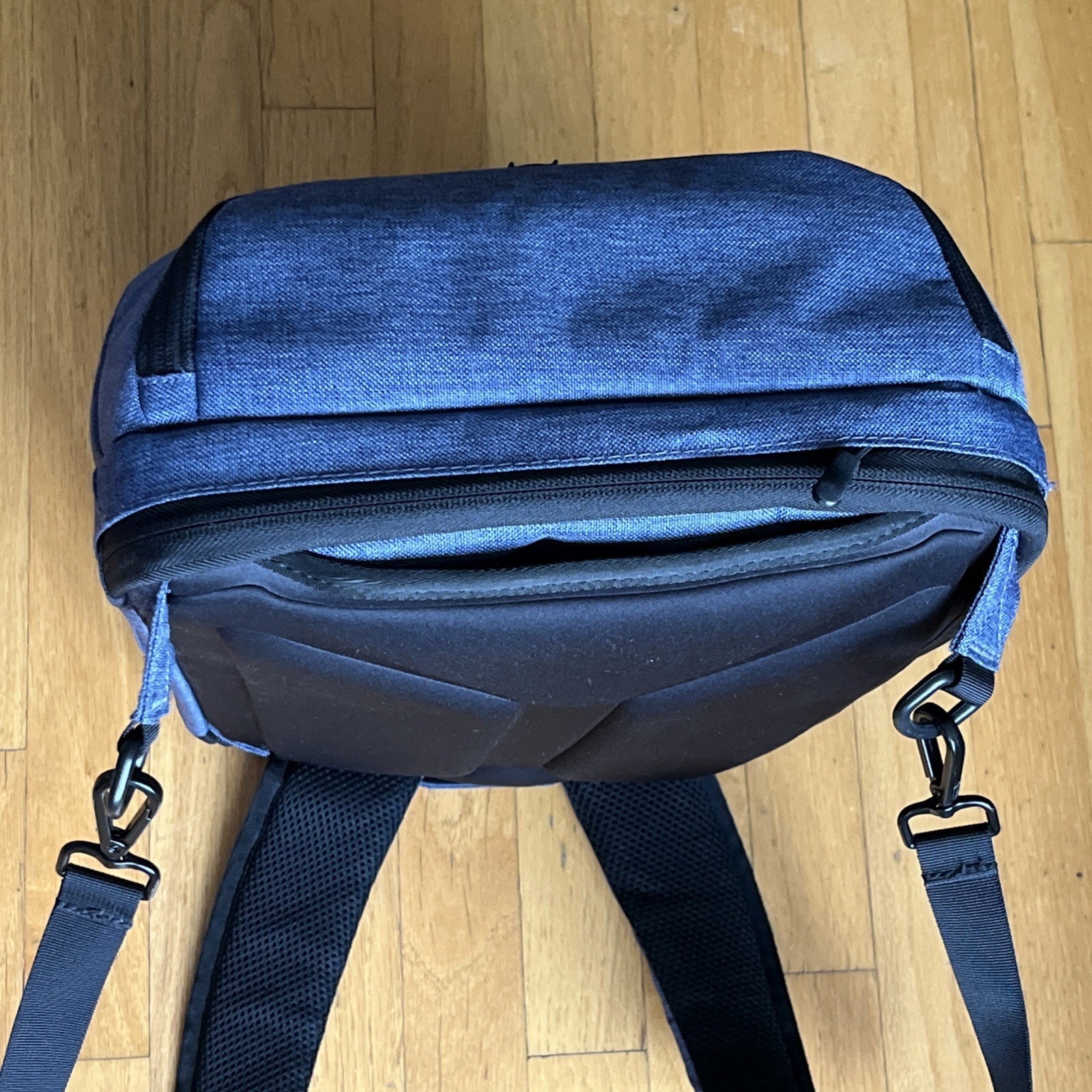 Knack Series 1 Medium Expandable Laptop Travel Backpack Blue Carry On 27L