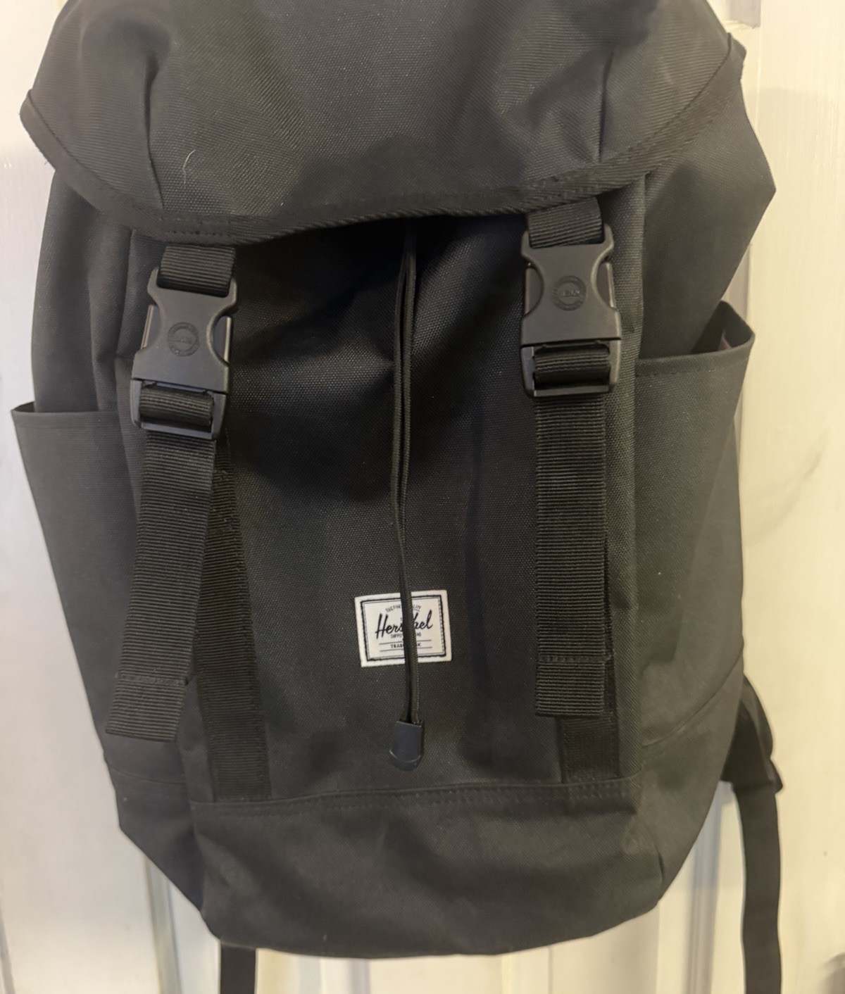 Herschel Supply Co Backpack Iona Black With Drawstring Excellent!