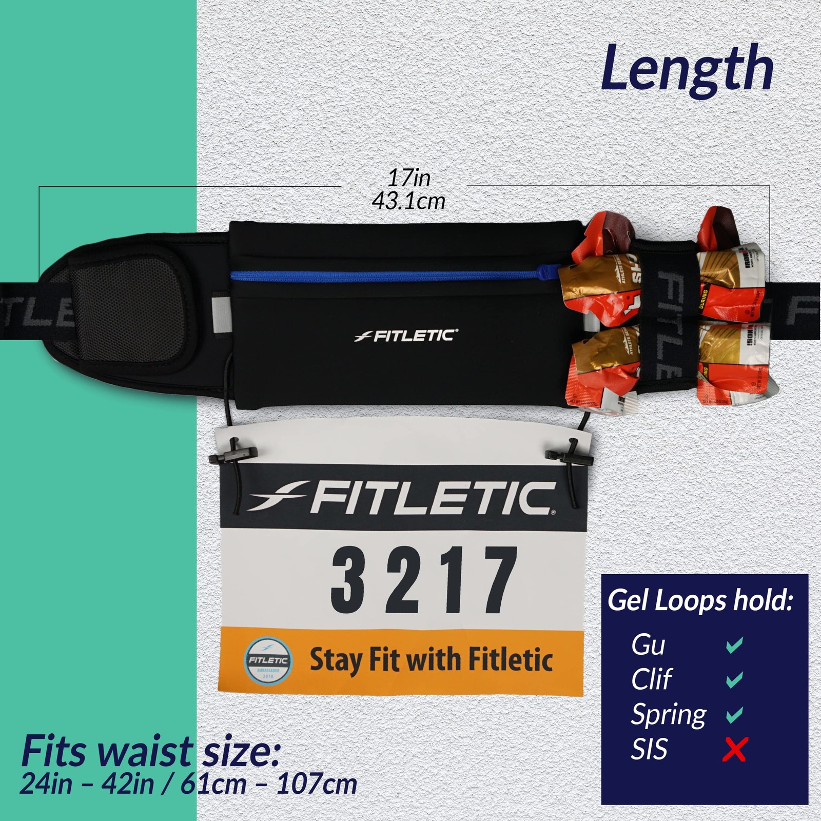 Ultimate II Running Pouch with Gels, Runners Pouch, Running Waist Belt with G…