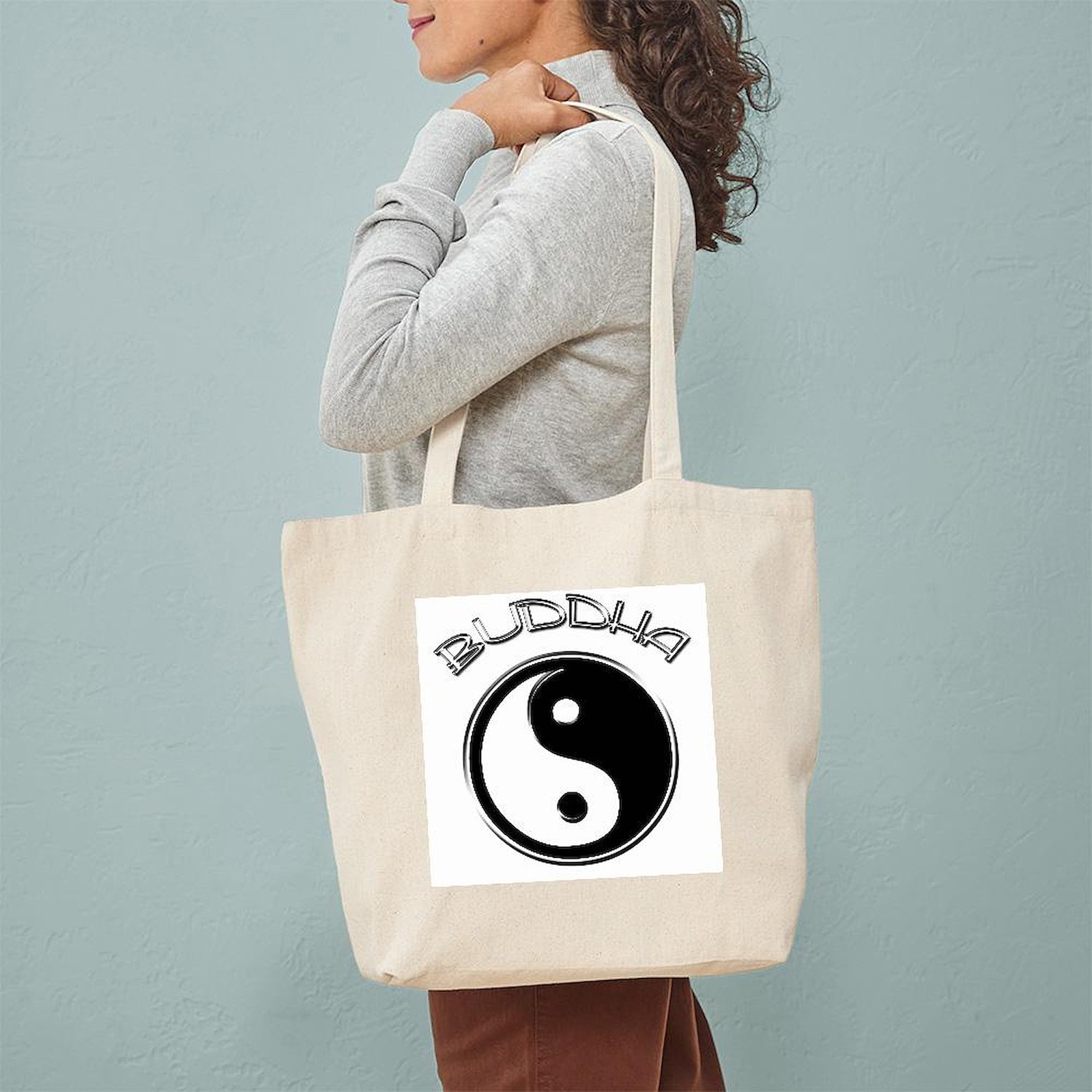 CafePress Buddha Ying Yang Tote Bag (24960121)