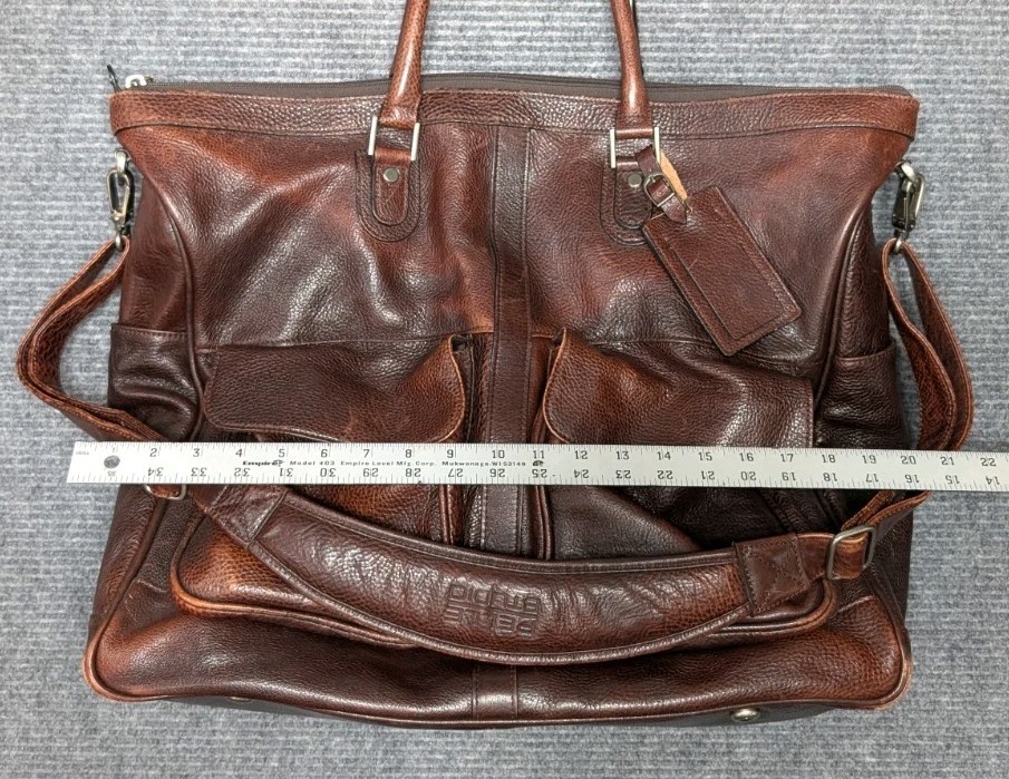 Pelle Studio Wilson Leather Duffle Bag Weekender/Carry On Shoulder Strap