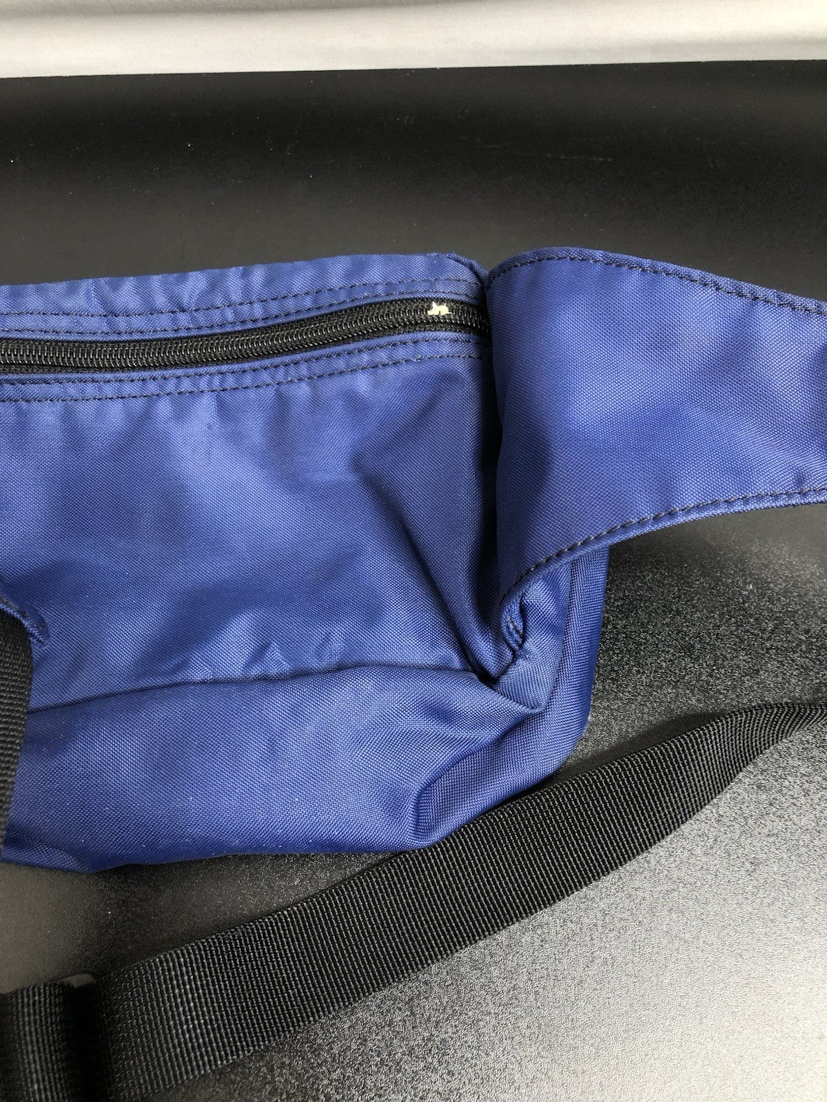 Vintage Nike Dark Blue & Black Fanny Pack Waist Bag White Tag Buckle EUC