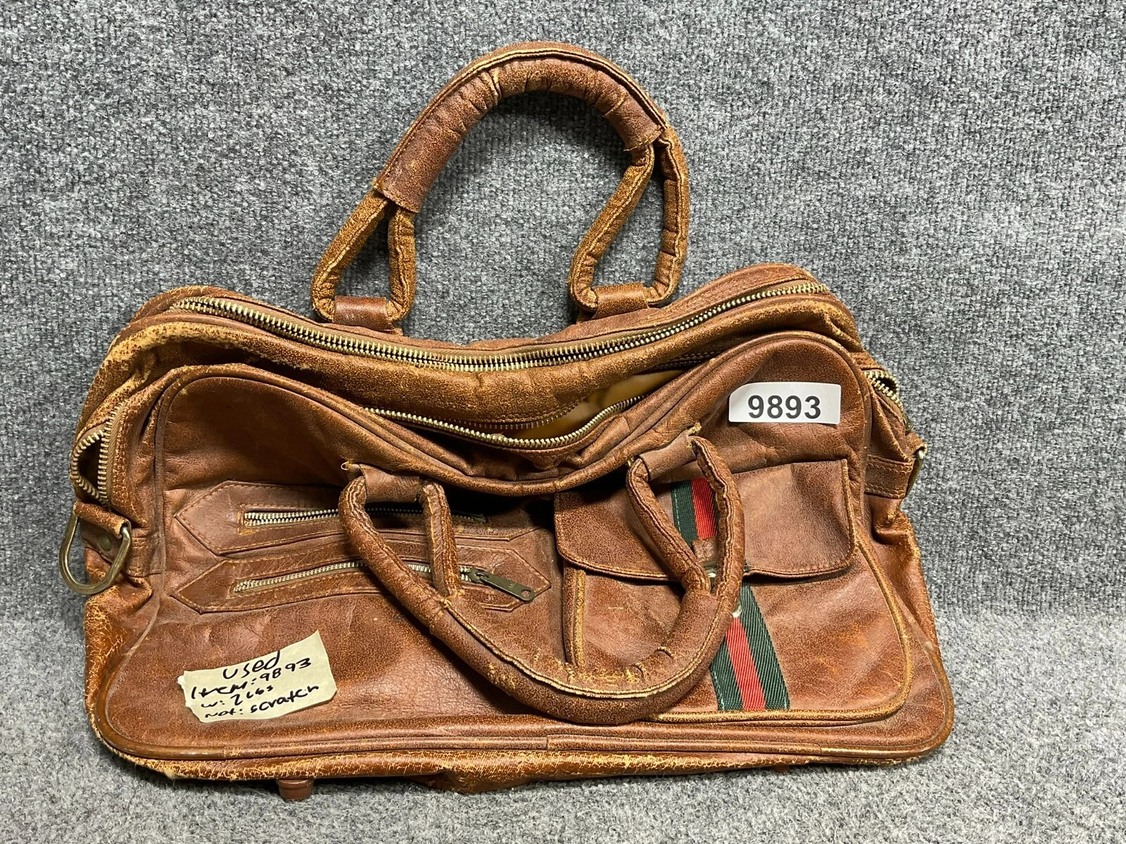 Folding Travel Bag Brown Unisex Men Women Versatile