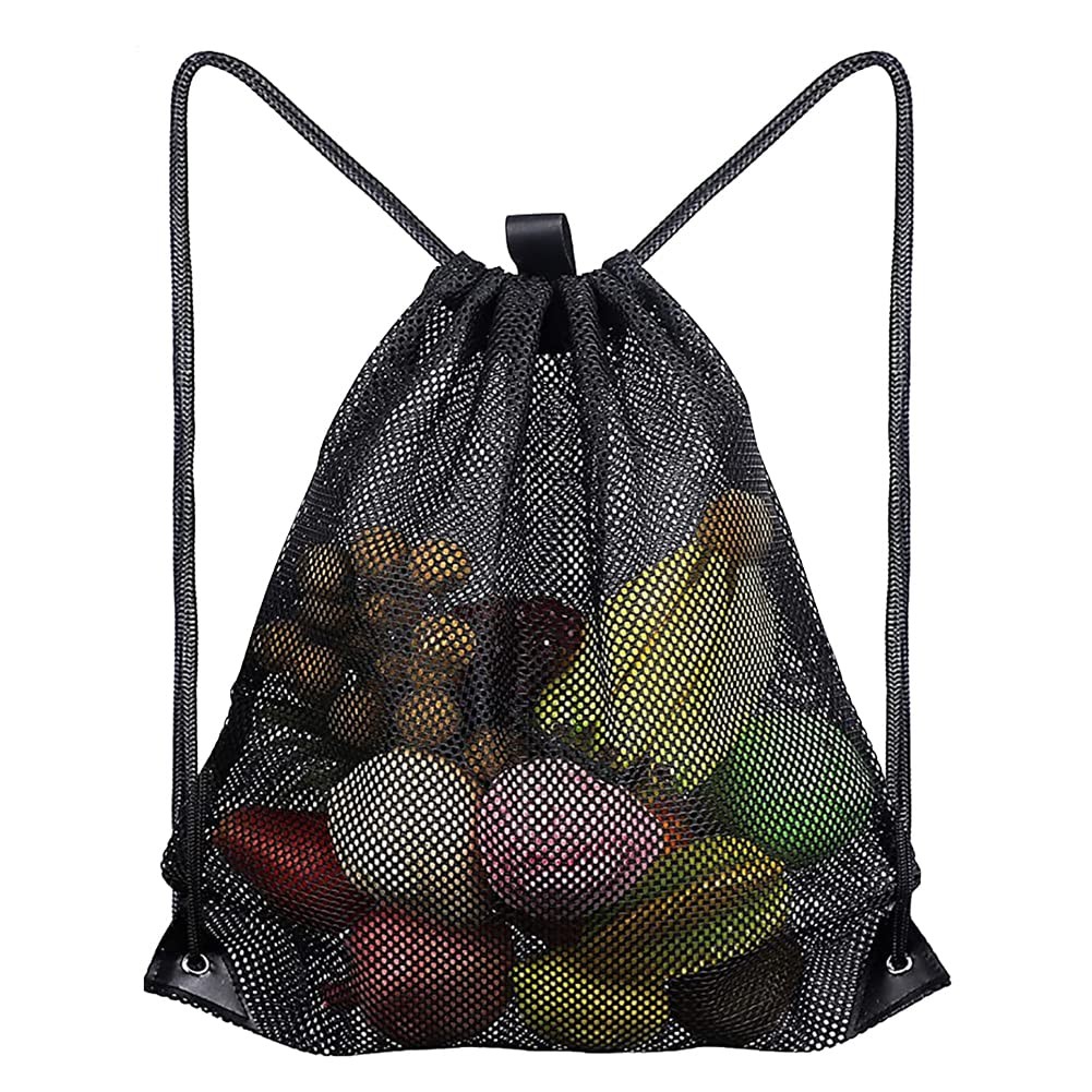 Mesh Drawstring Backpack Large Mesh Pull String Bag Draw String Back Bag Ligh…