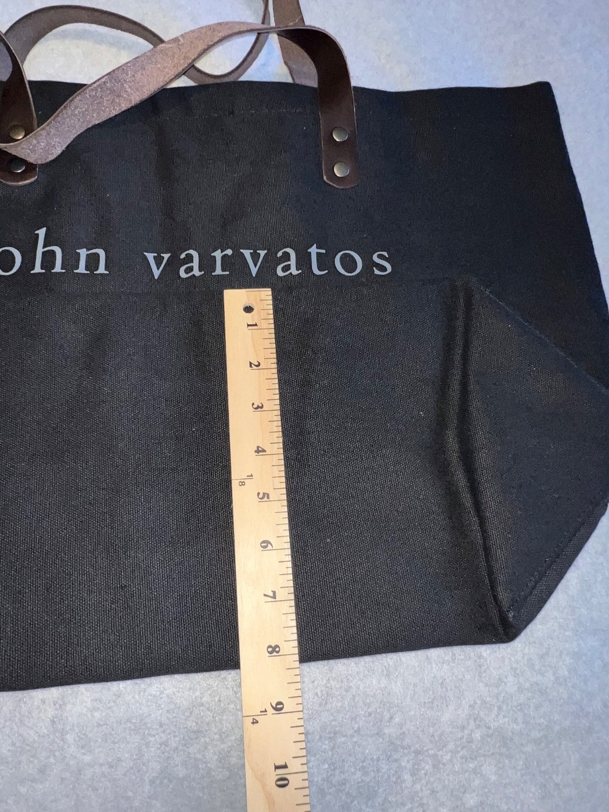 JOHN VARVATOS LOGO LARGE TOTE BLACK