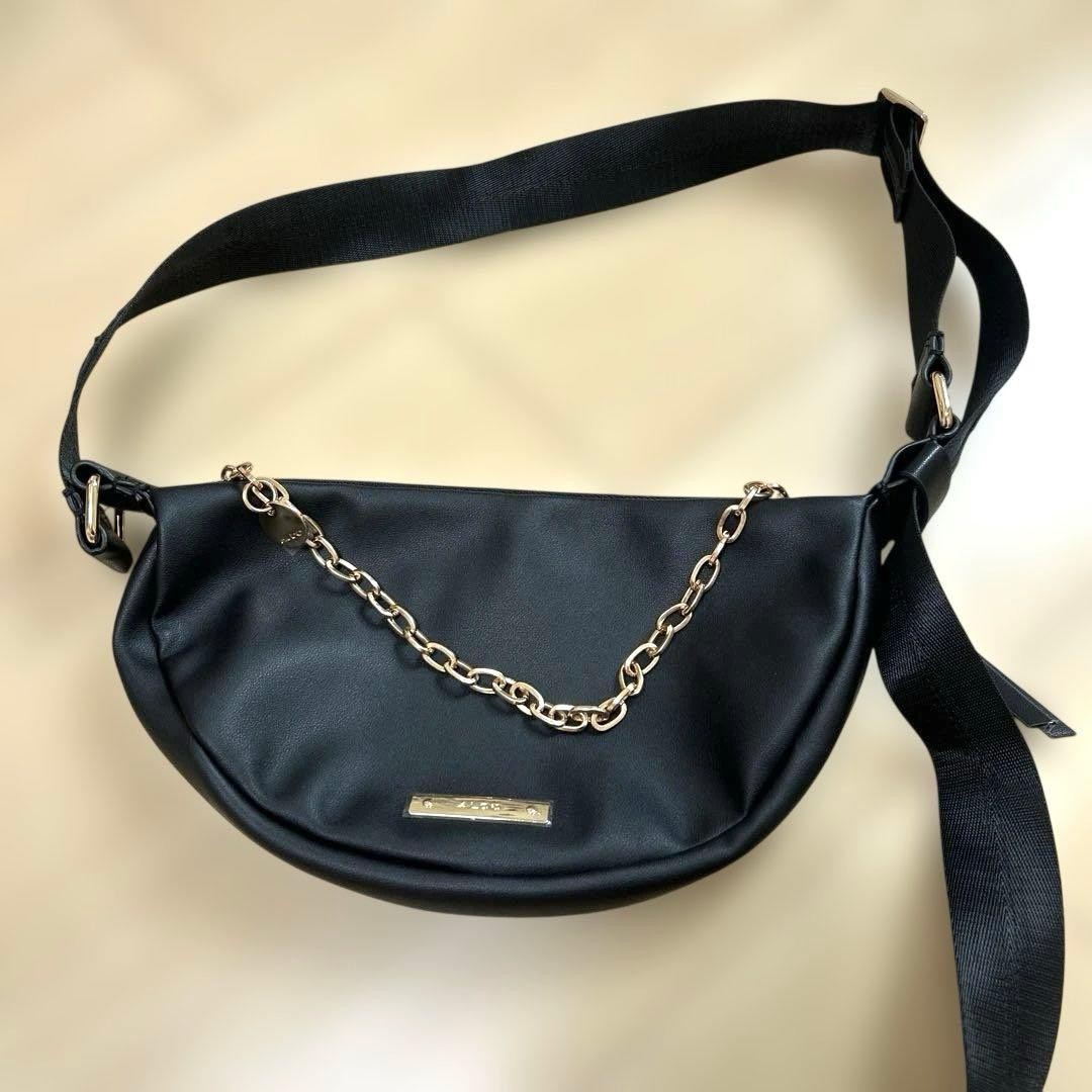 ALDO Tallisa Metallic Chain Crossbody Bag Navy