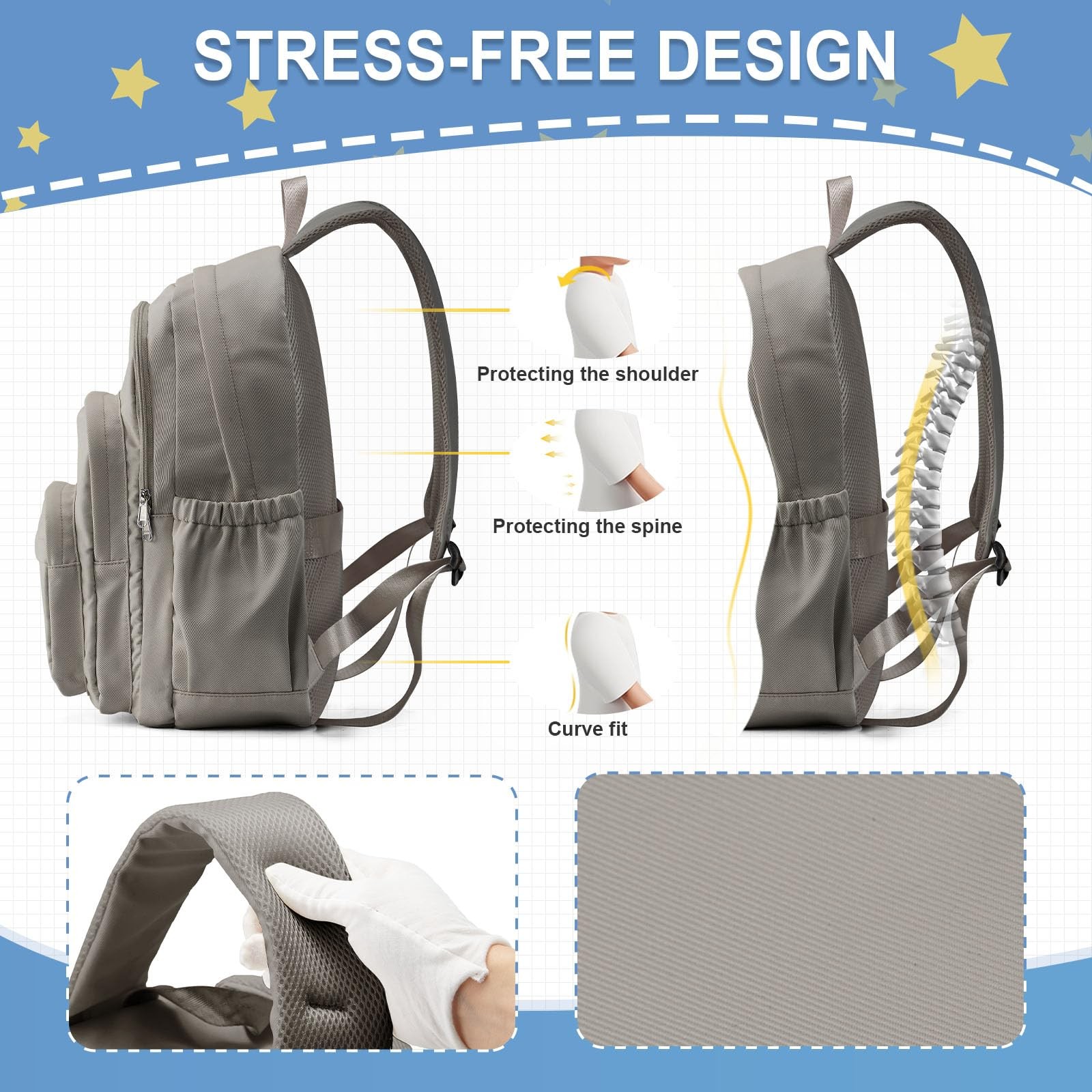 Backpack For Men, Lightweight Casual Daypack College Backpacks, Aesthetic Stu…