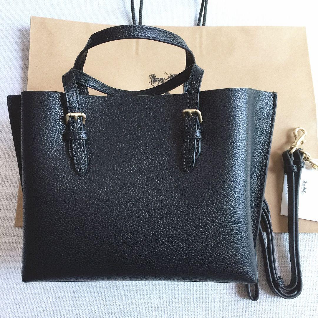 Coach C4084 Mollie Tote 25 Black 2Way Shoulder Handbag Outlet Japan
