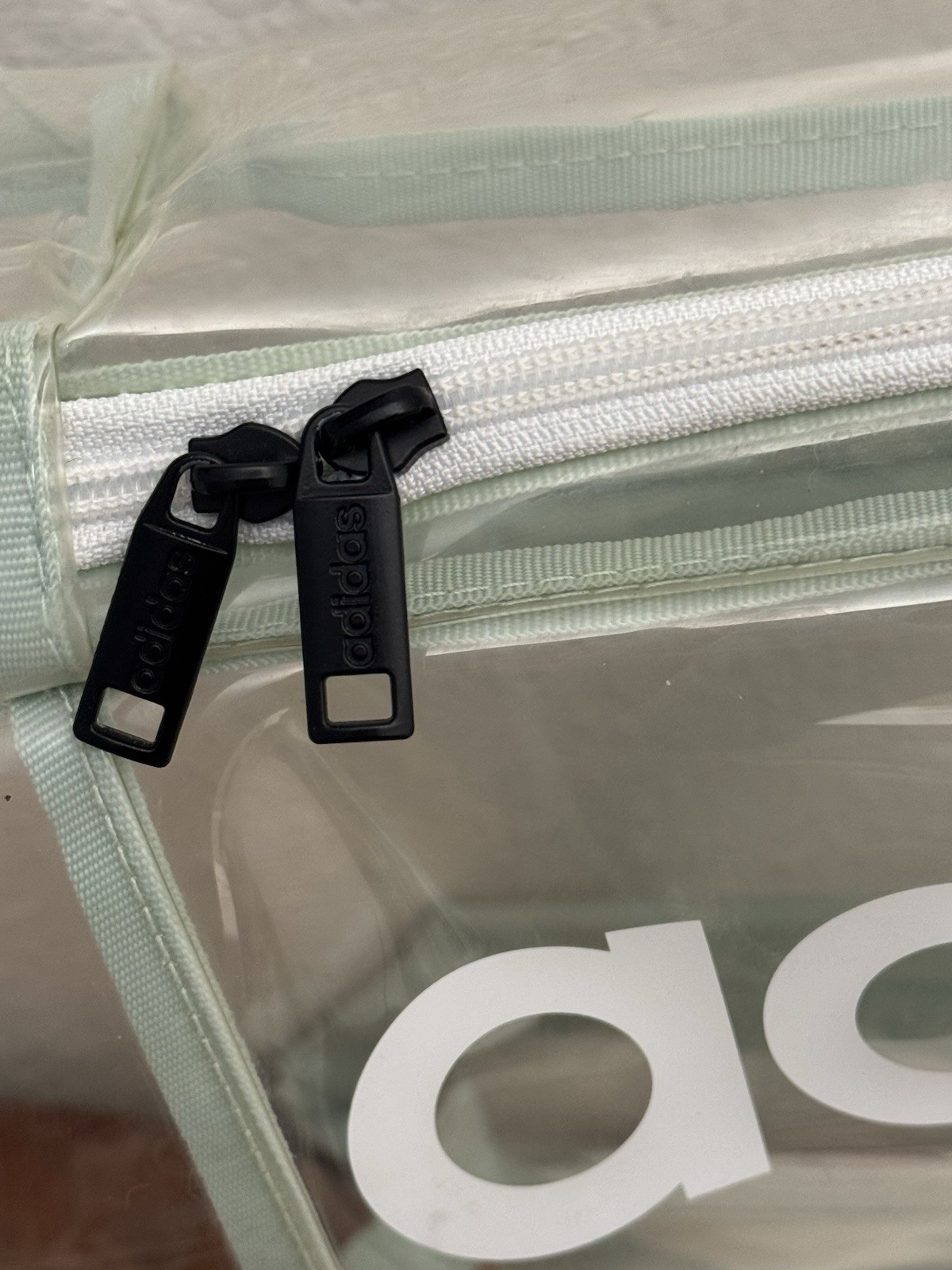 Adidas Clear Linear Backpack/Book-bag Mint Shoulder Straps