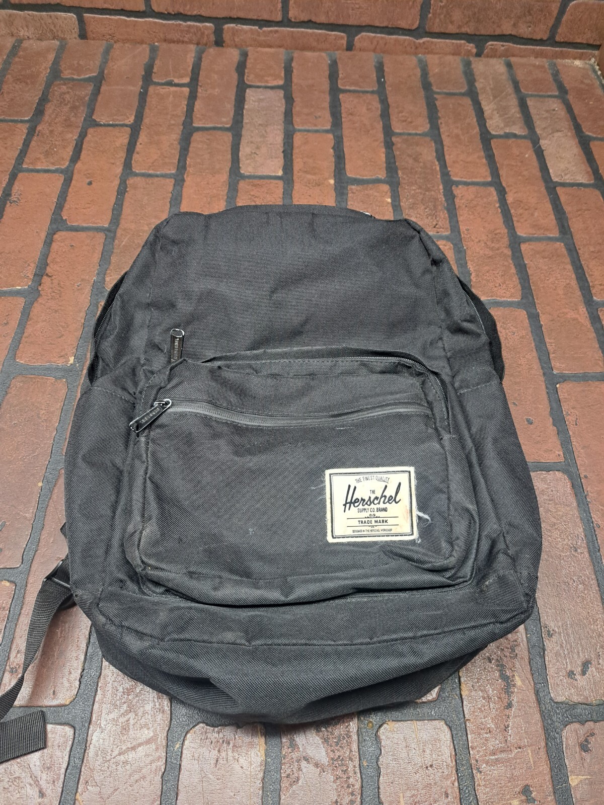 Herschel Supply Pop Quiz Black Saddle Brown Backpack 22L Student Travel Laptop