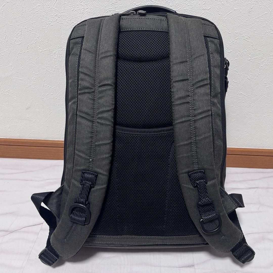 TUMI 232682GT3 Alpha Bravo Davis Backpack Gray Black Nylon Leather Laptop Japan