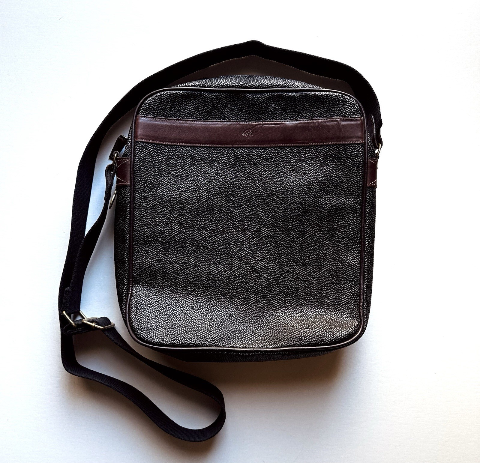 Mulberry Large Scotchgrain & Leather Mens Unisex Crossbody Satchel Messenger Bag