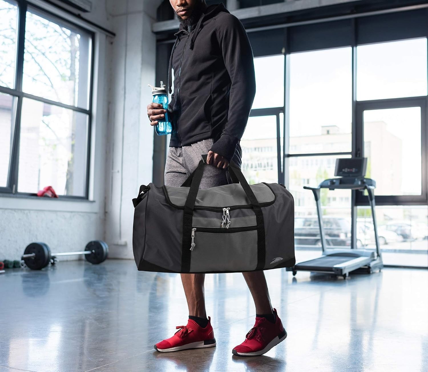 Stylish Two-Tone Duffle Bag – Lightweight, Water-Resistant & Perfect for Travel
