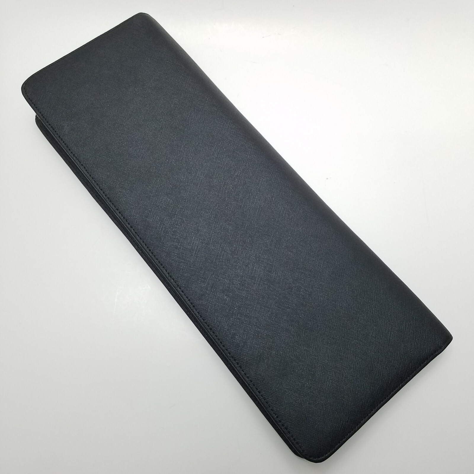 Hook & Albert Black Leather Travel Case 15.5 ×6 inches