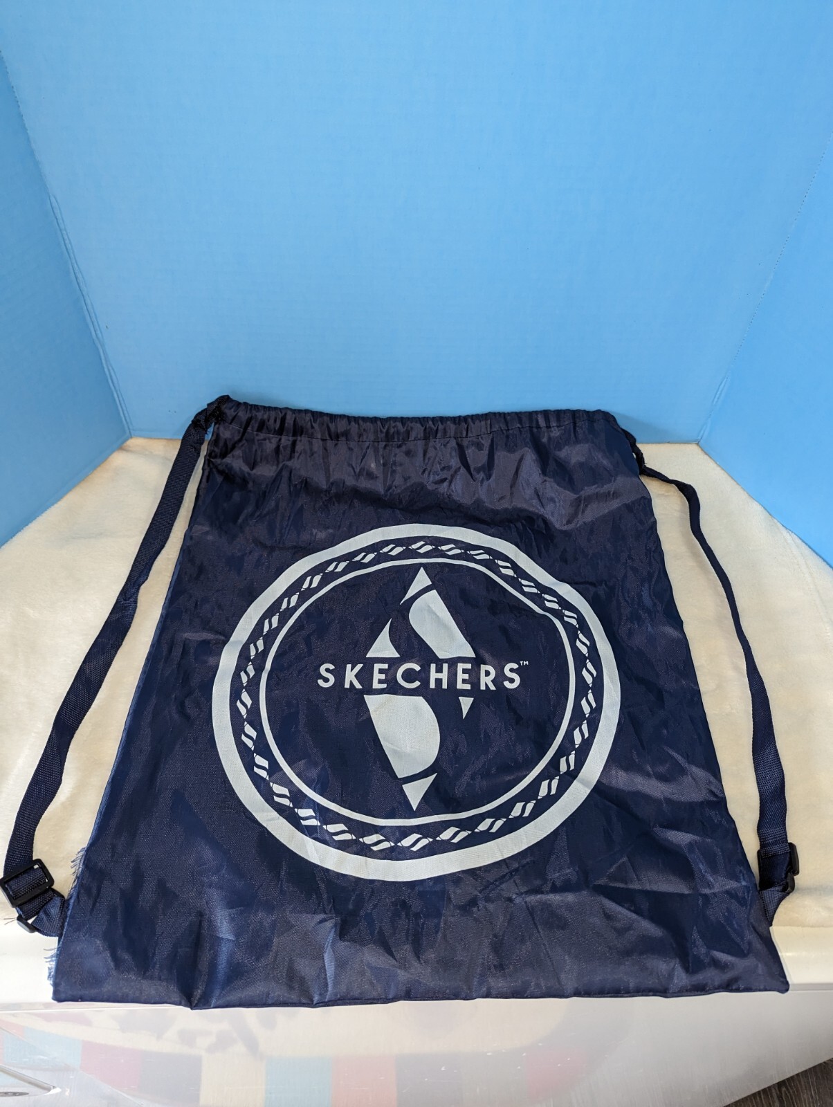 Skechers Nylon Drawstring Bag Backpack Lightweight Gym Bag Tote Sack 17″ x 20″