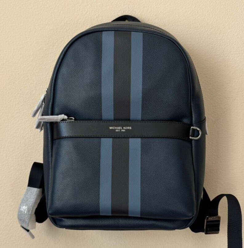 Michael Kors Greyson Leather Stripe Backpack