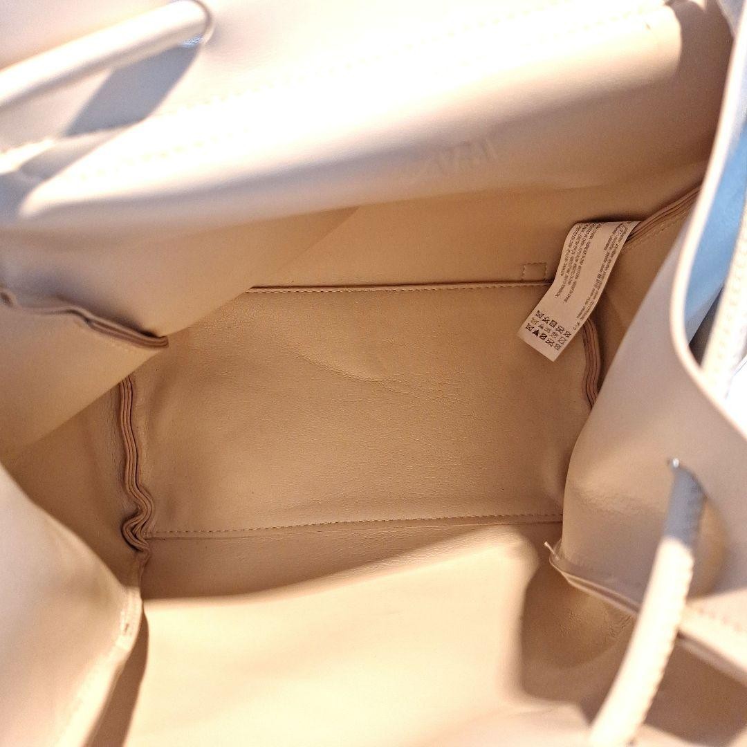 ZARA White Beige Stylish Bag