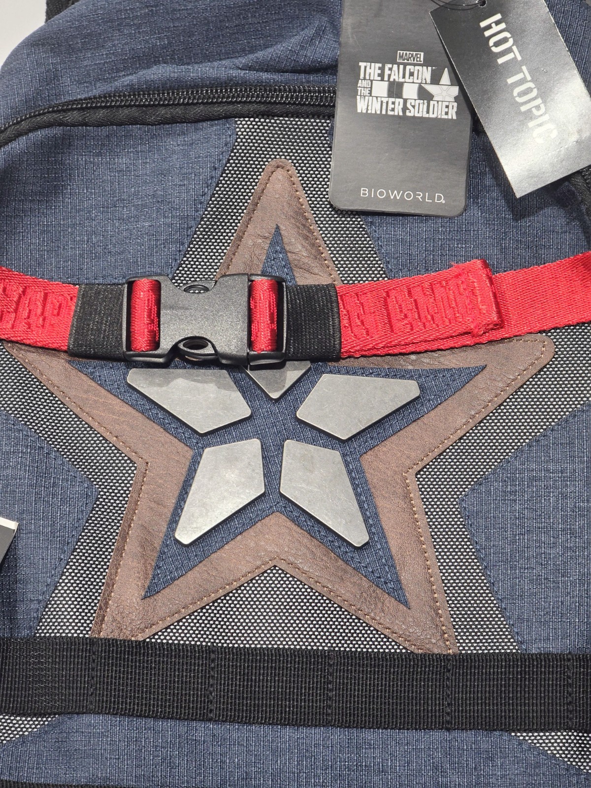 New tag Bioworld Disney Marvel The Falcon And The Winter Soldier Star Backpack