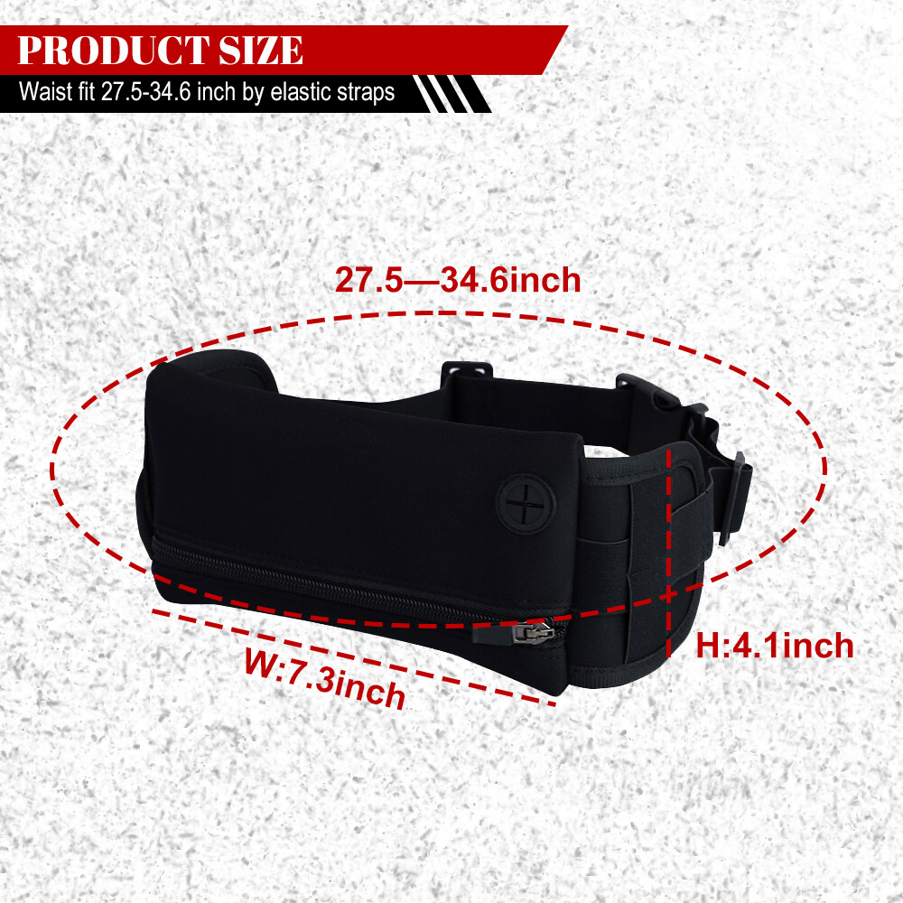 Running Waist Bag Belt Zip Travel Hiking Waterproof Sport Camping Fanny Pack